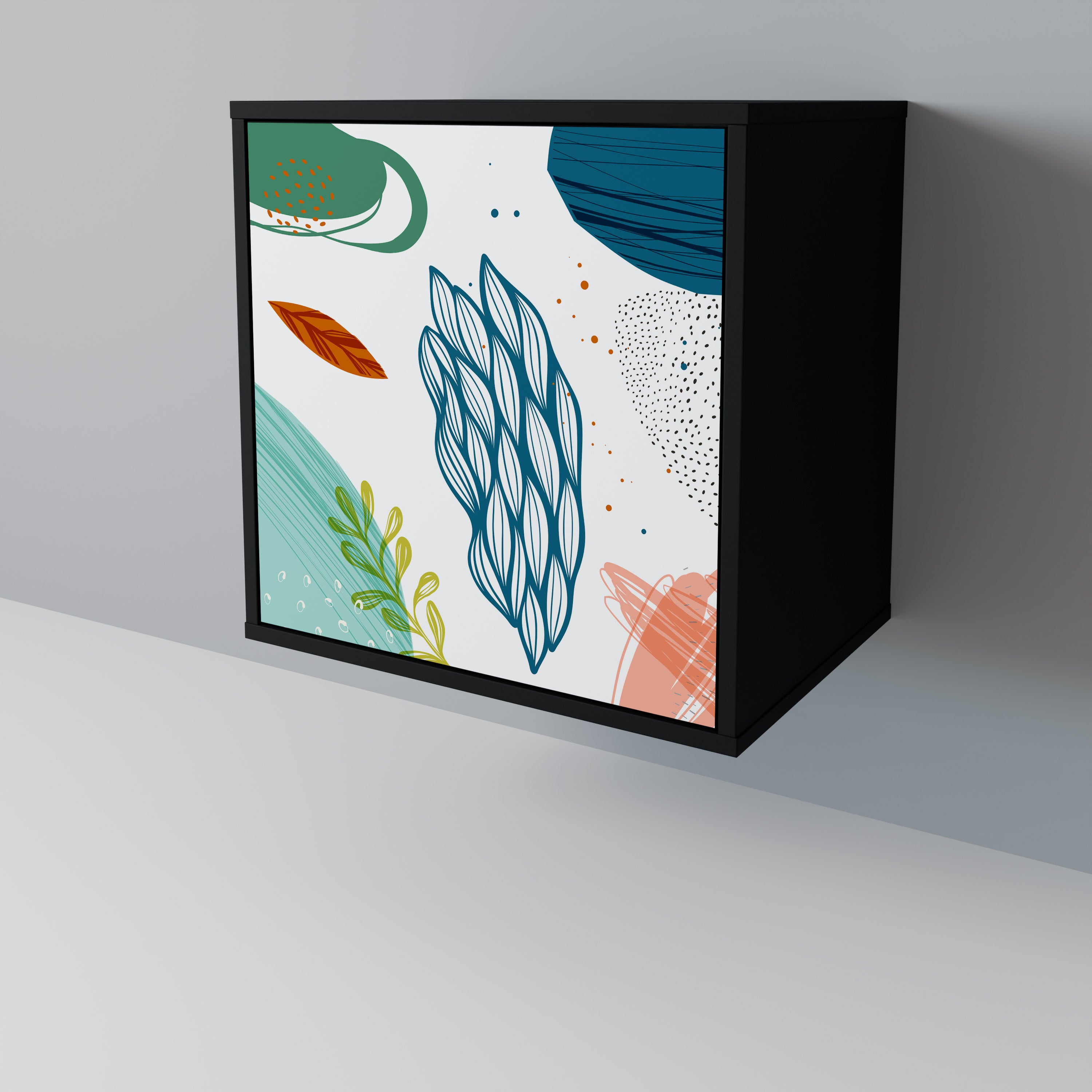 BOTANICAL HURRICANE Komoda 1-drzwiowa korpus Czarny