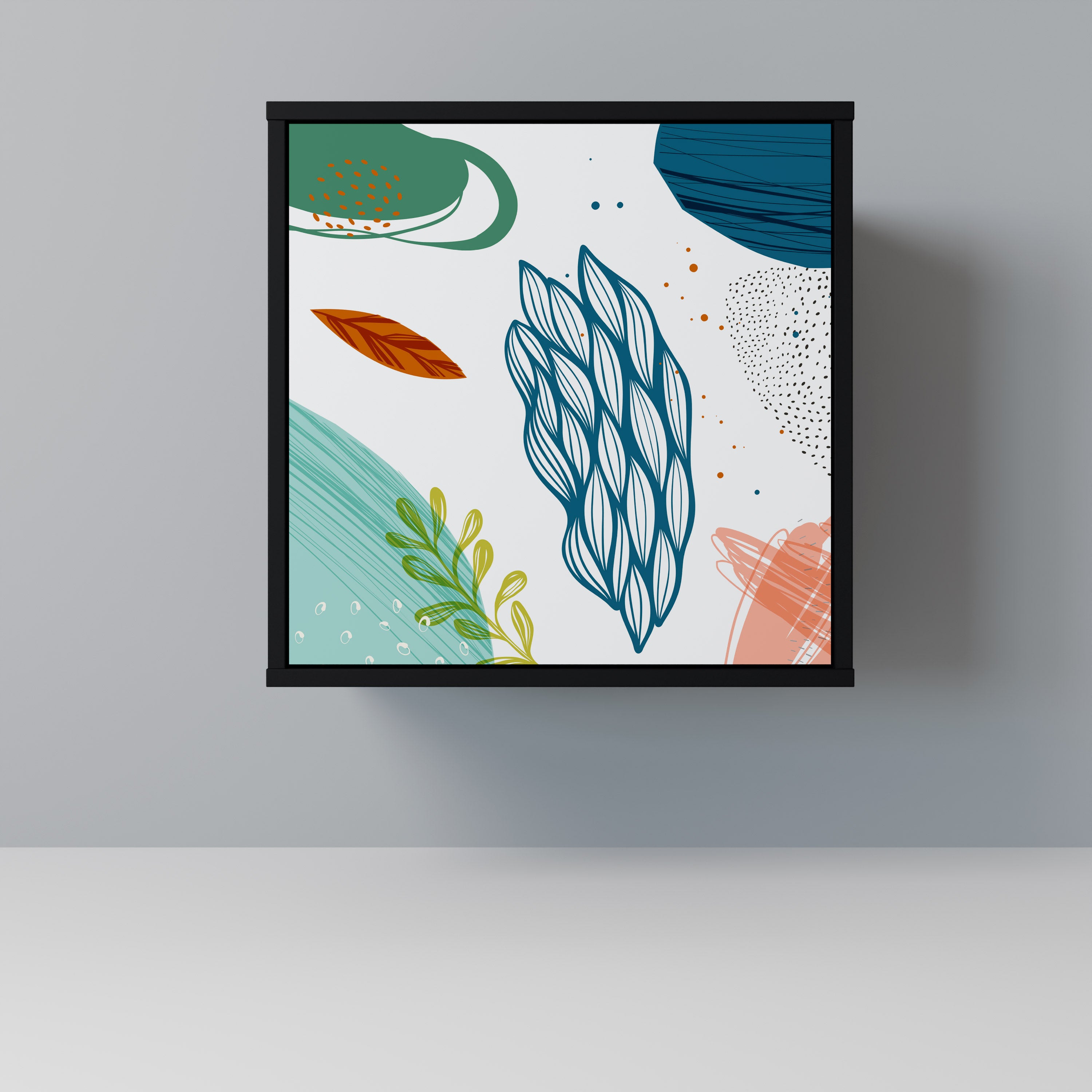 BOTANICAL HURRICANE Komoda 1-drzwiowa korpus Czarny