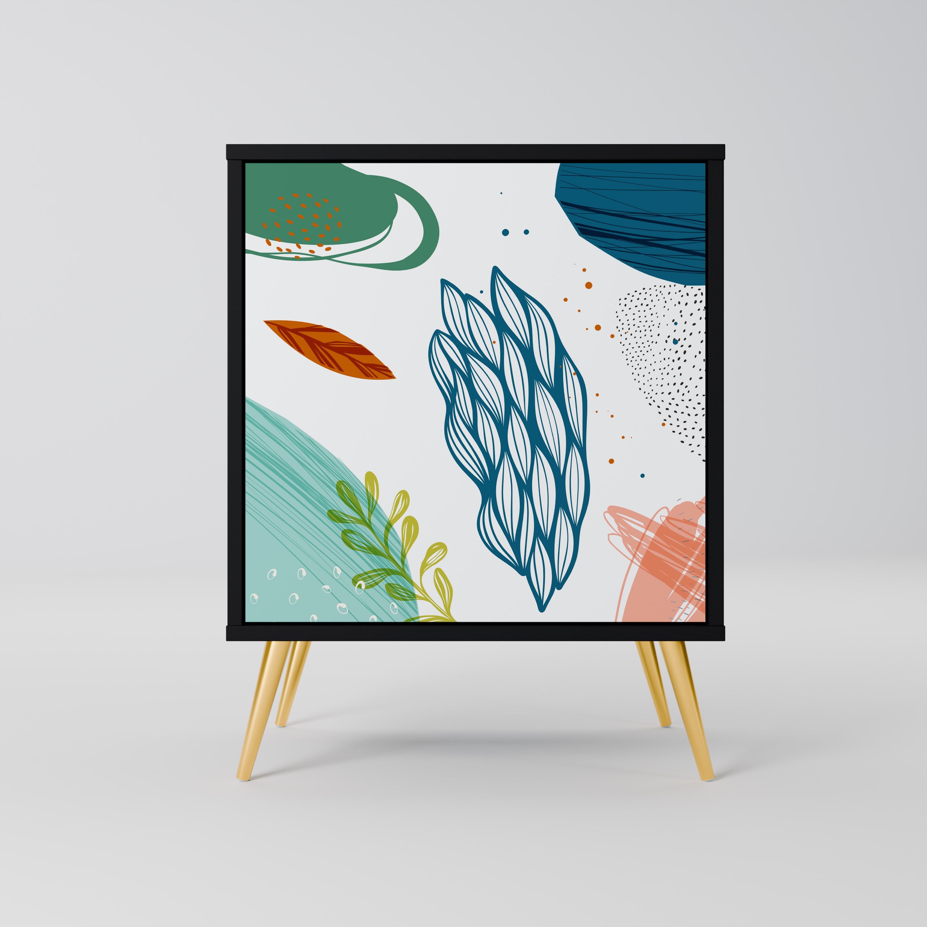 BOTANICAL HURRICANE Komoda 1-drzwiowa korpus Czarny