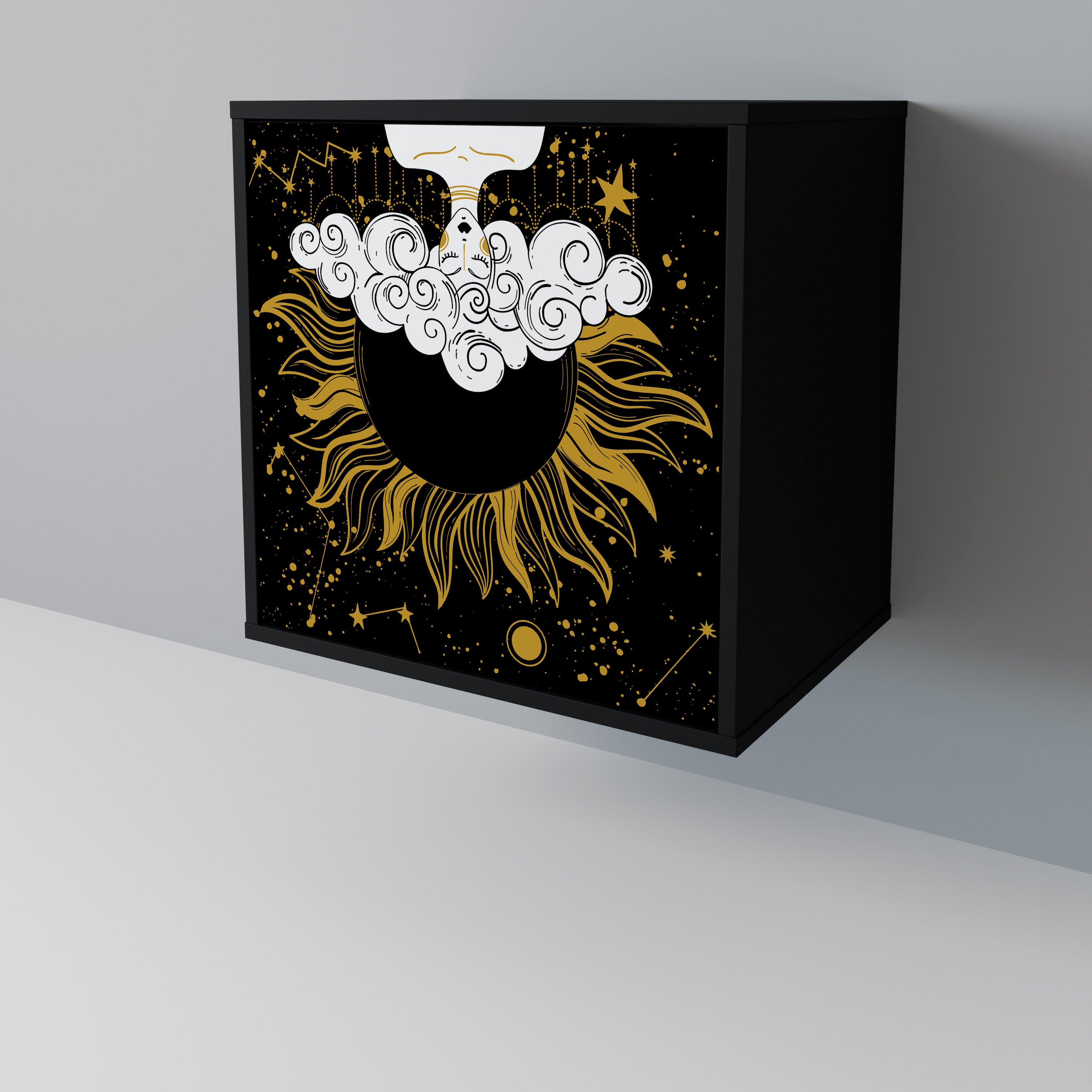 STELLAR CONSTELLATIONS Komoda 1-drzwiowa korpus Czarny