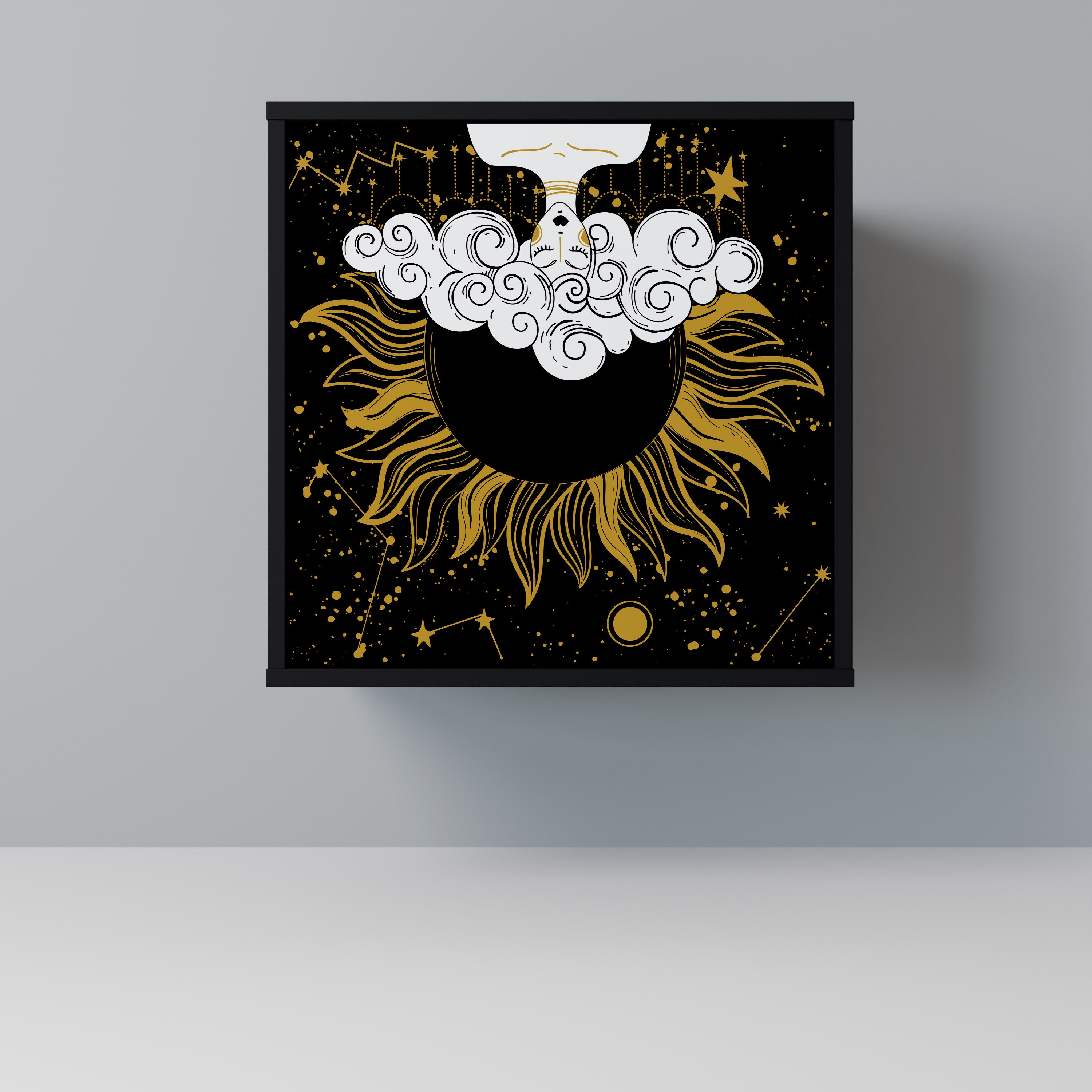 STELLAR CONSTELLATIONS Komoda 1-drzwiowa korpus Czarny