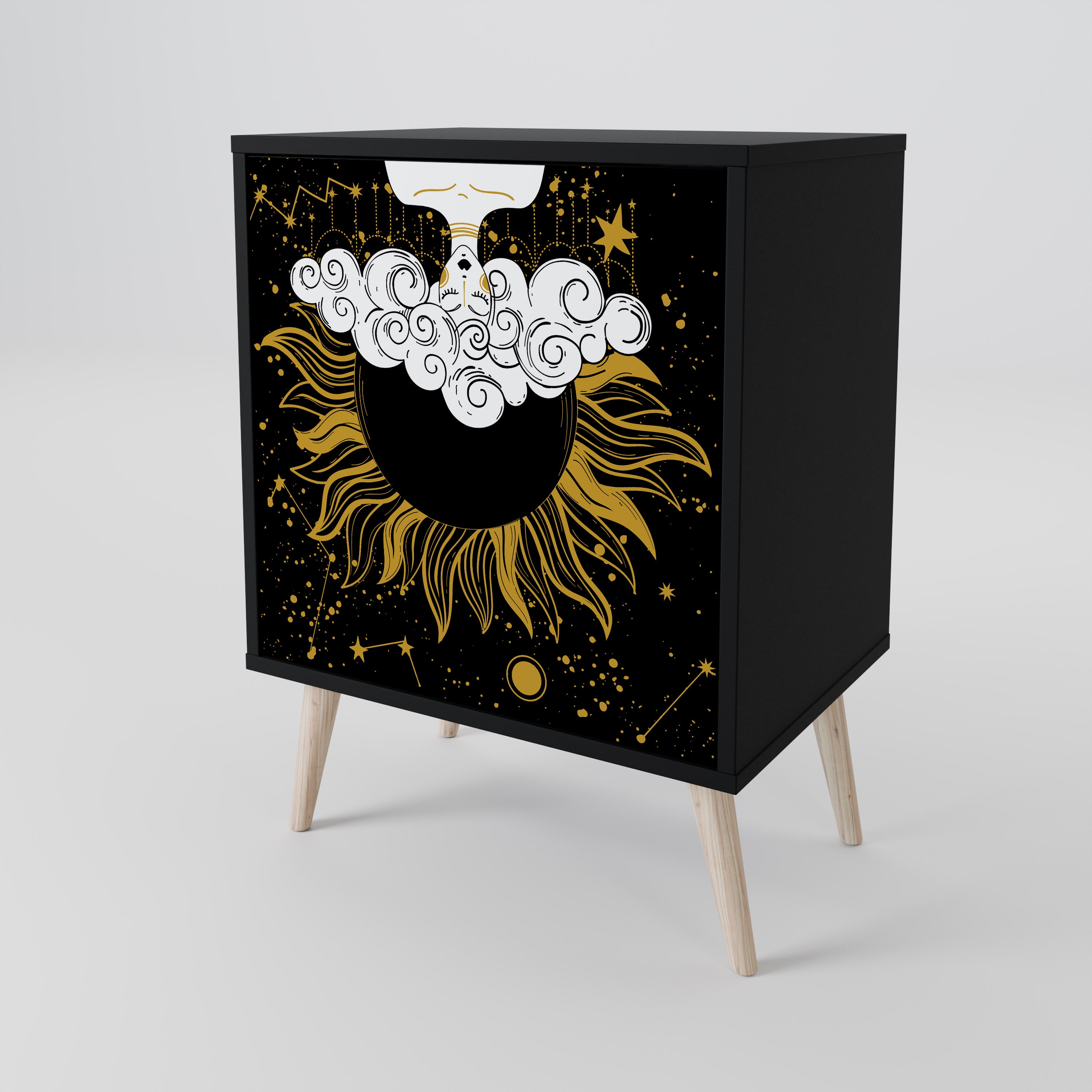 STELLAR CONSTELLATIONS Komoda 1-drzwiowa korpus Czarny