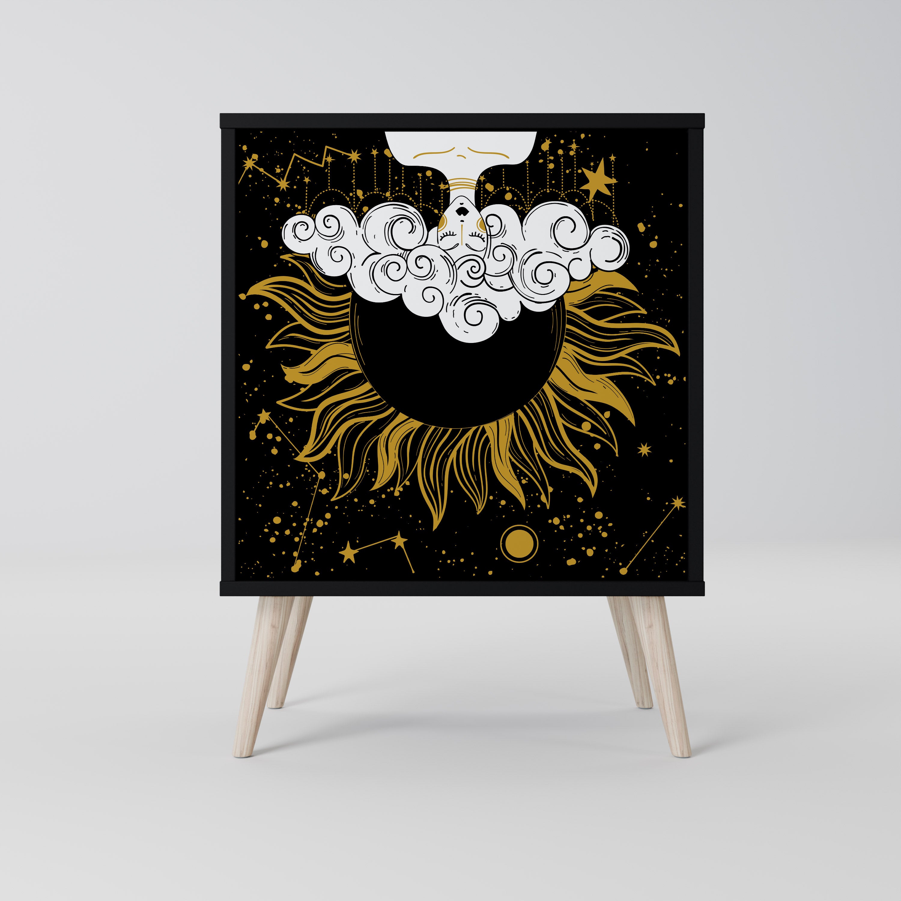 STELLAR CONSTELLATIONS Komoda 1-drzwiowa korpus Czarny