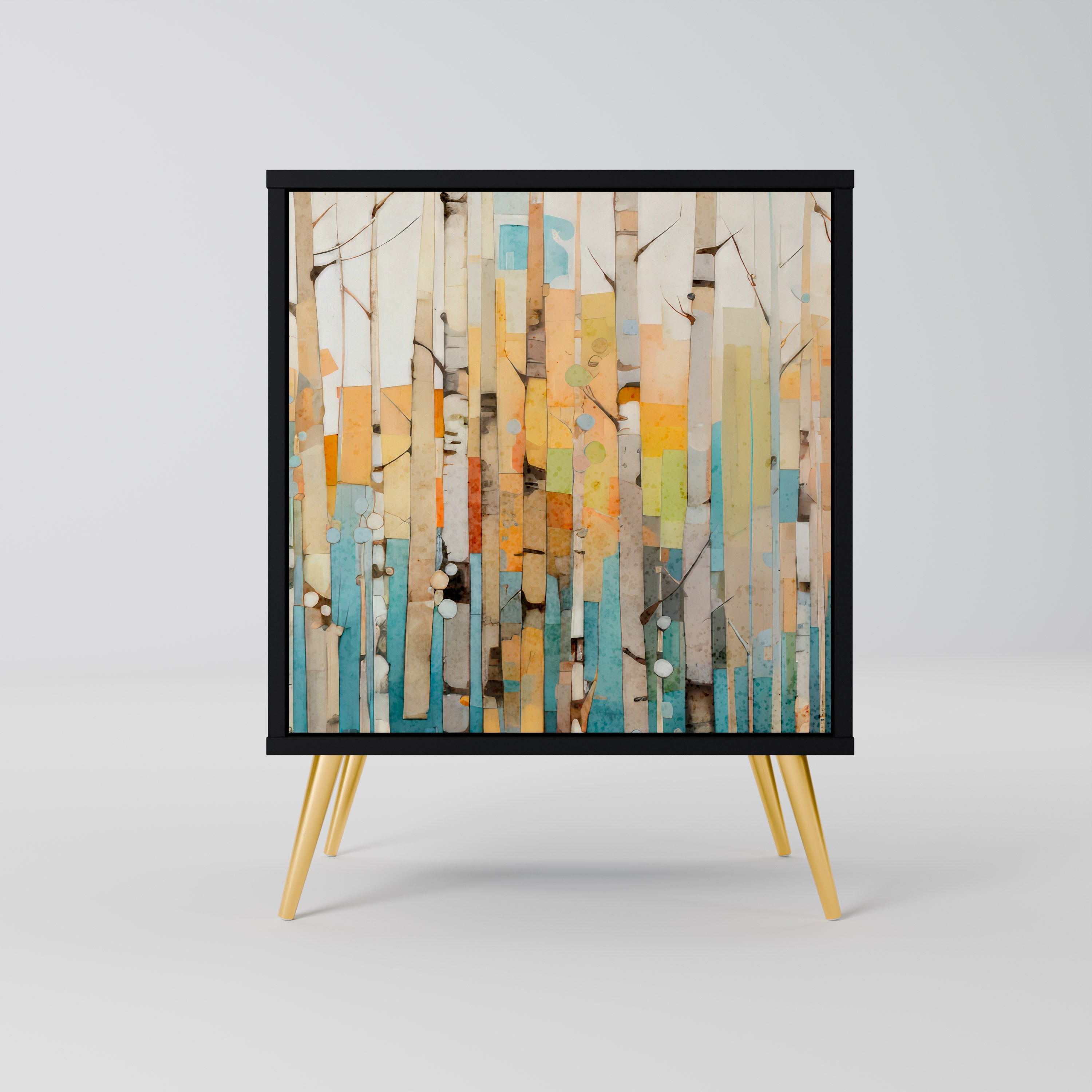 BIRCH KALEIDOSCOPE Komoda 1-drzwiowa korpus Czarny