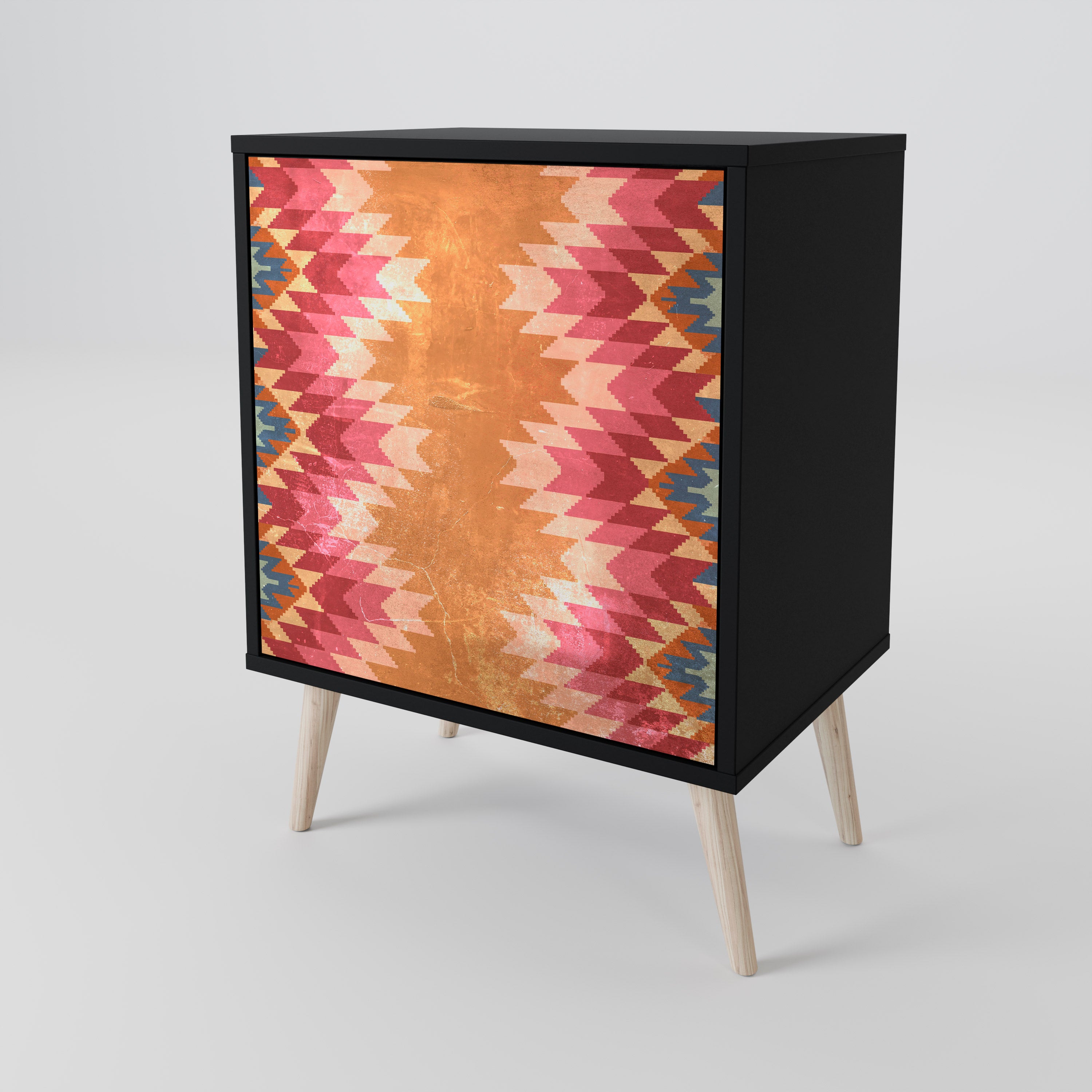 INDIAN FOLK Komoda 1-drzwiowa korpus Czarny