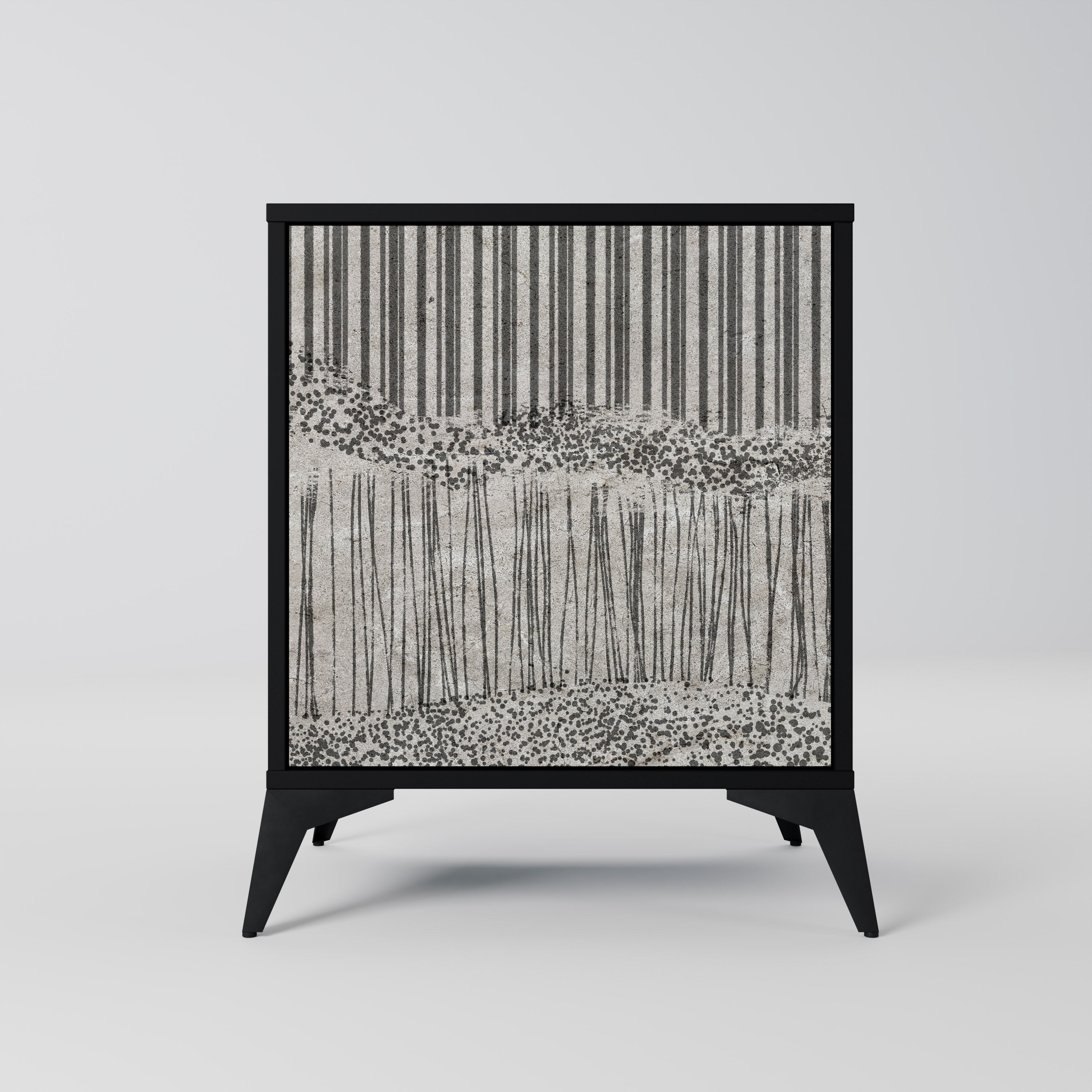 GRAIN LINES Komoda 1-drzwiowa korpus Czarny