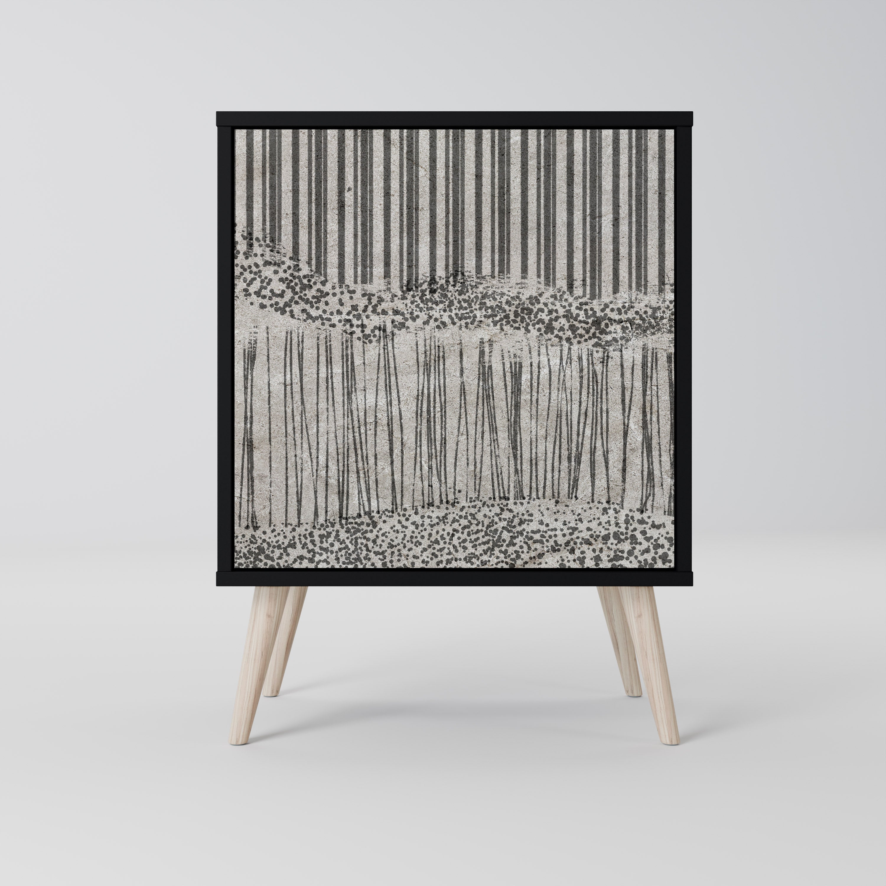 GRAIN LINES Komoda 1-drzwiowa korpus Czarny