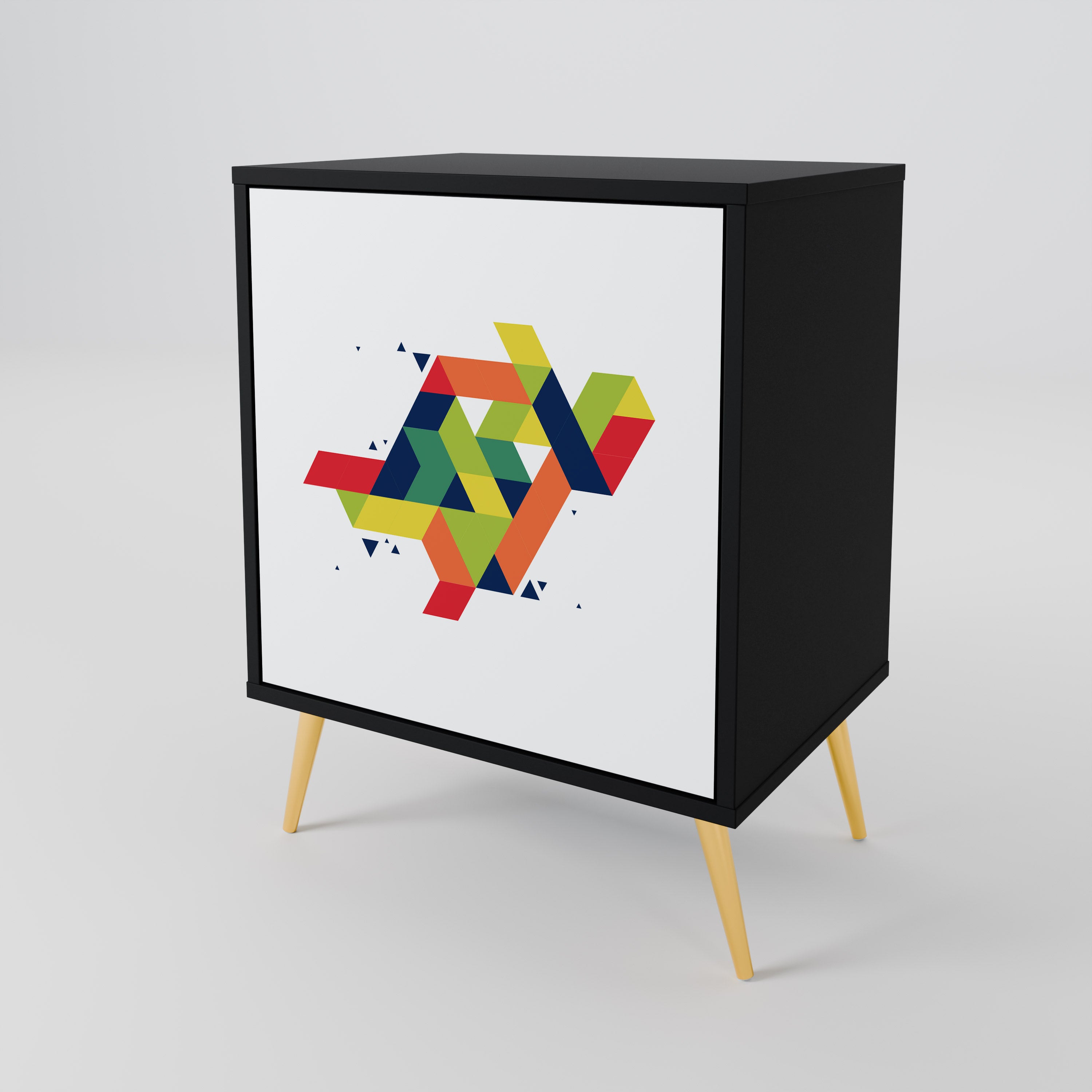 FUTURE SIGN Komoda 1-drzwiowa korpus Czarny