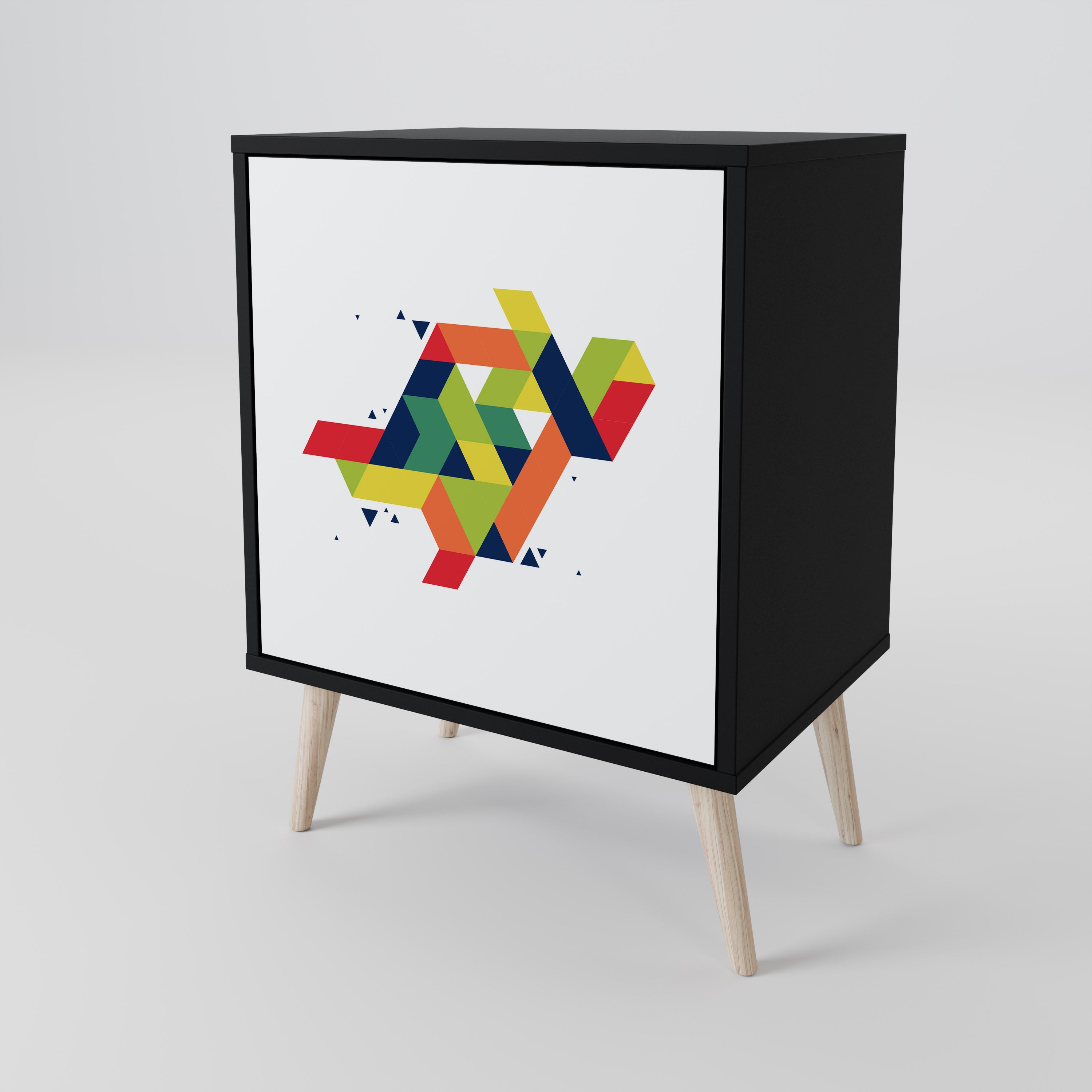 FUTURE SIGN Komoda 1-drzwiowa korpus Czarny