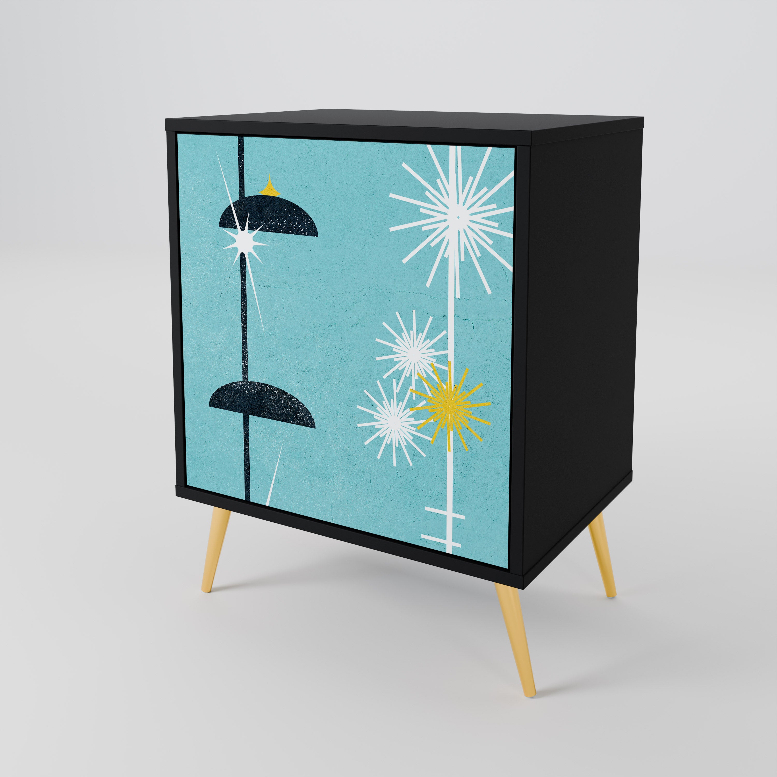 PATHS TO HAPPINESS Komoda 1-drzwiowa korpus Czarny