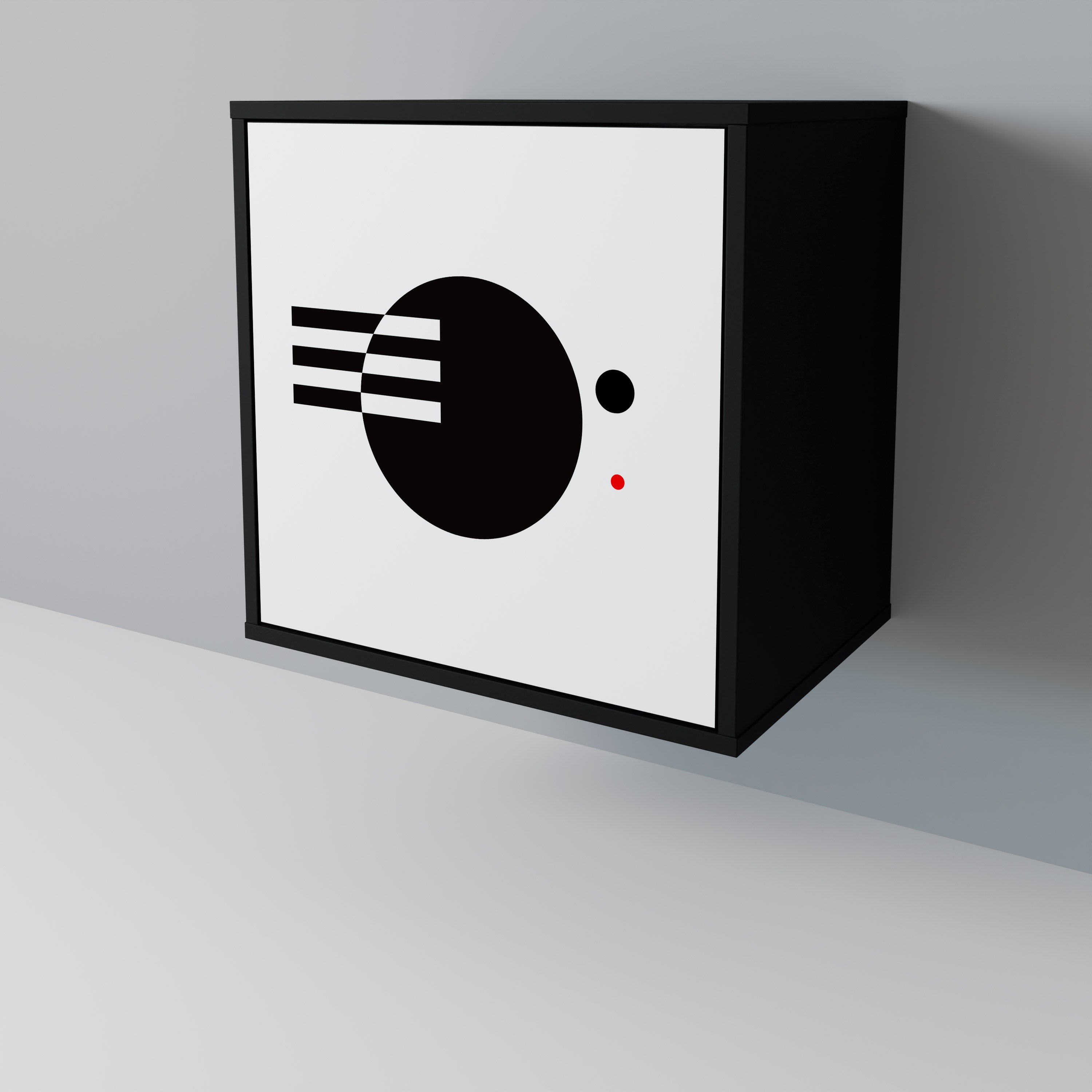 BLACK AND WHITE COMBINATION Komoda 1-drzwiowa korpus Czarny