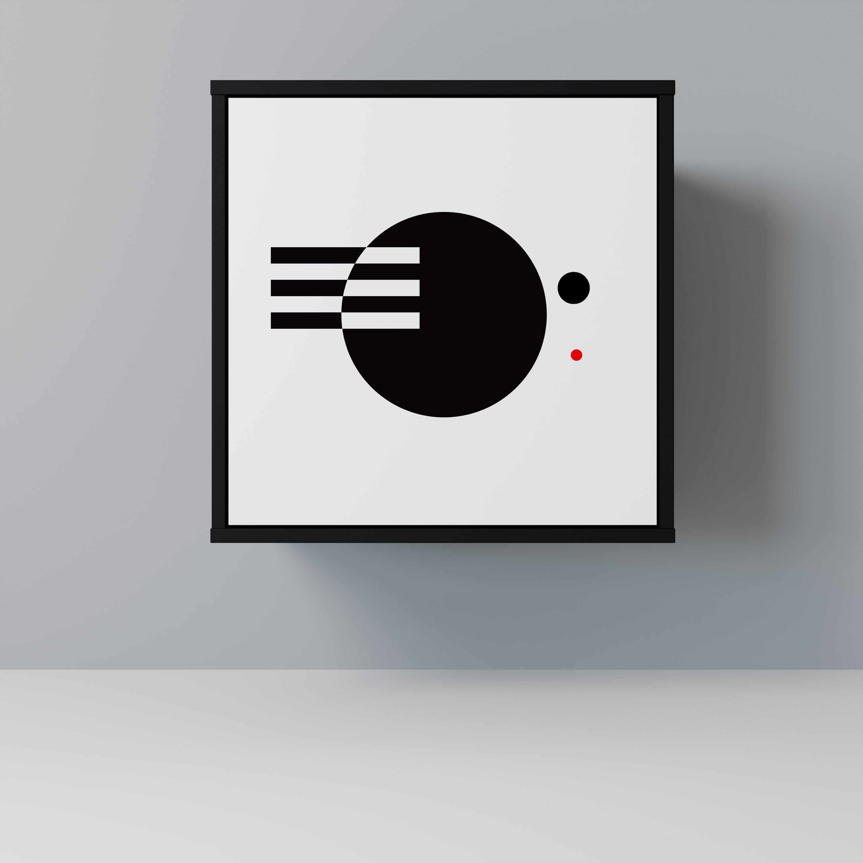 BLACK AND WHITE COMBINATION Komoda 1-drzwiowa korpus Czarny