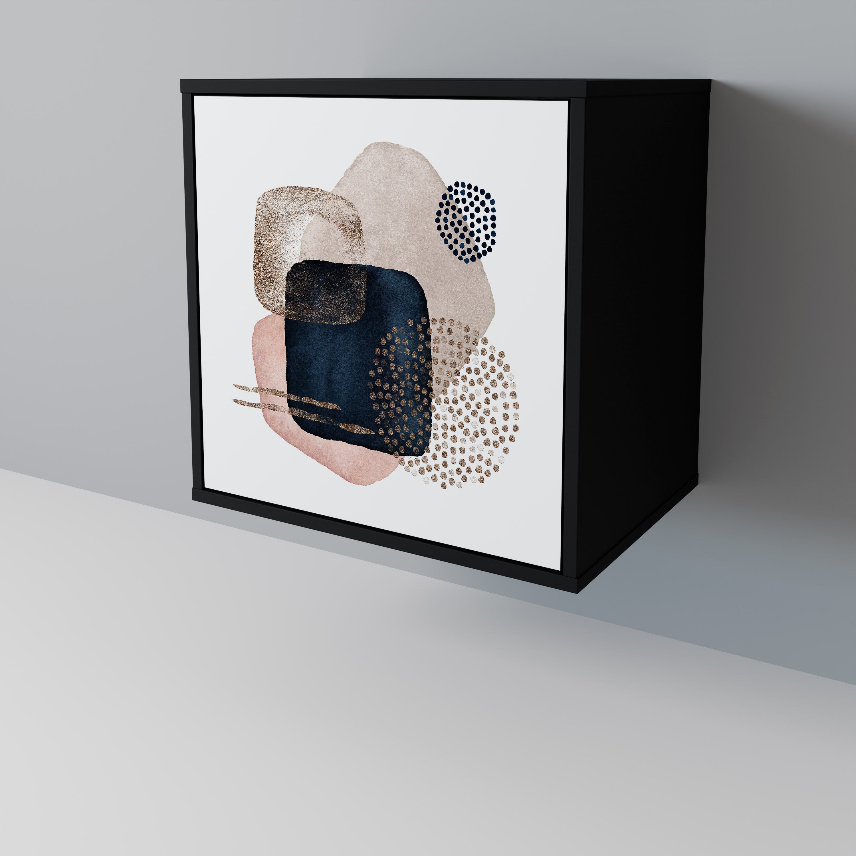 COLORFUL SHAPES Komoda 1-drzwiowa korpus Czarny