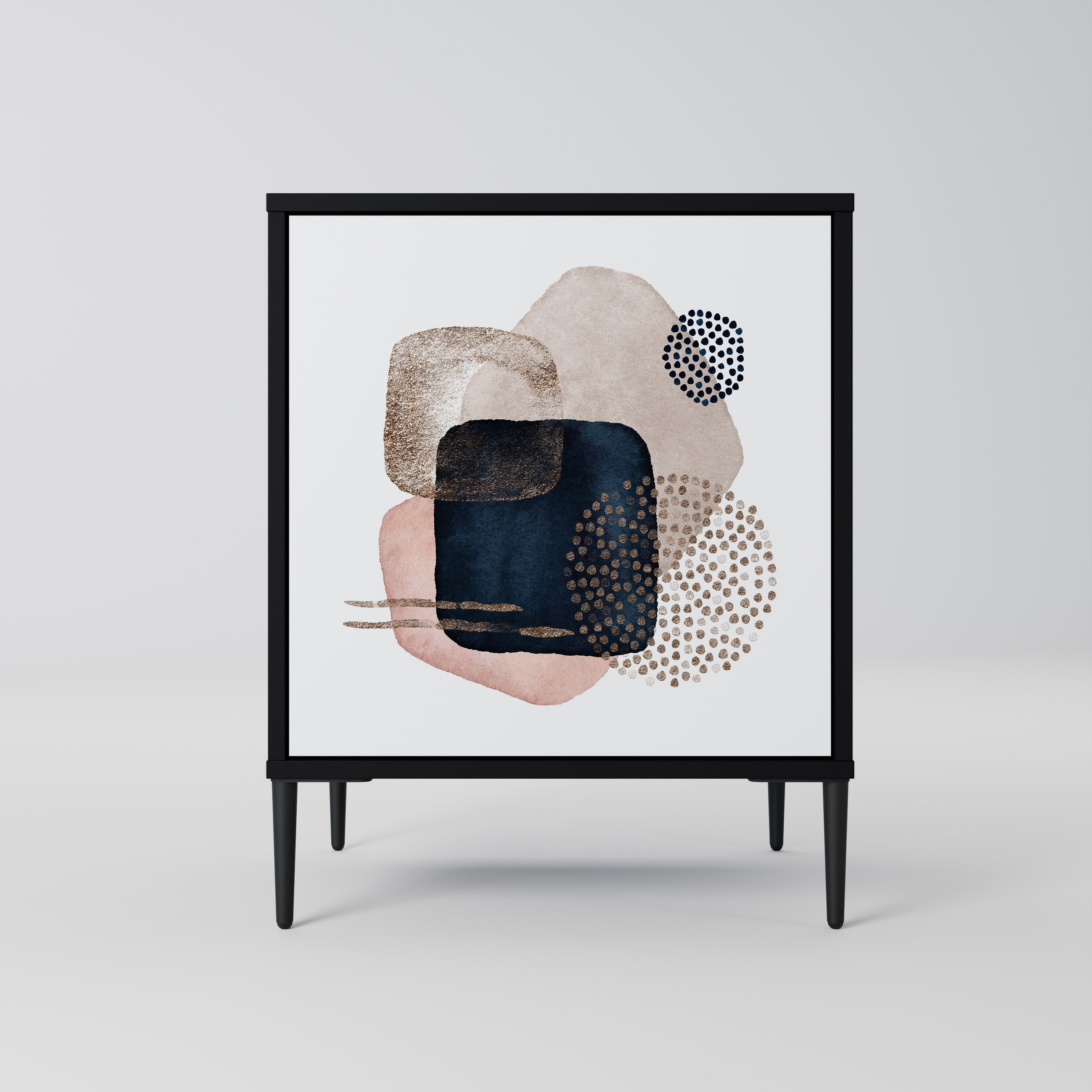 COLORFUL SHAPES Komoda 1-drzwiowa korpus Czarny