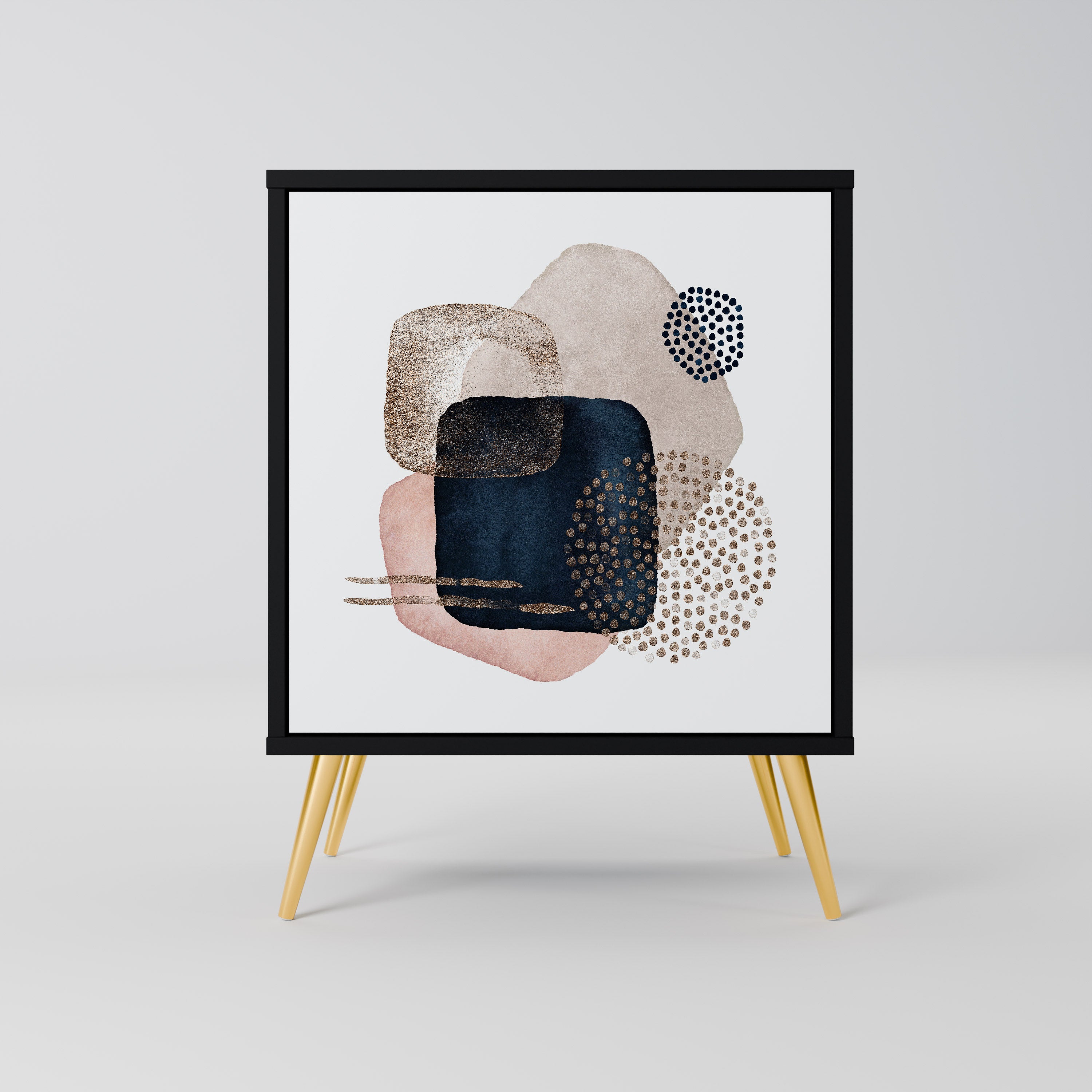 COLORFUL SHAPES Komoda 1-drzwiowa korpus Czarny