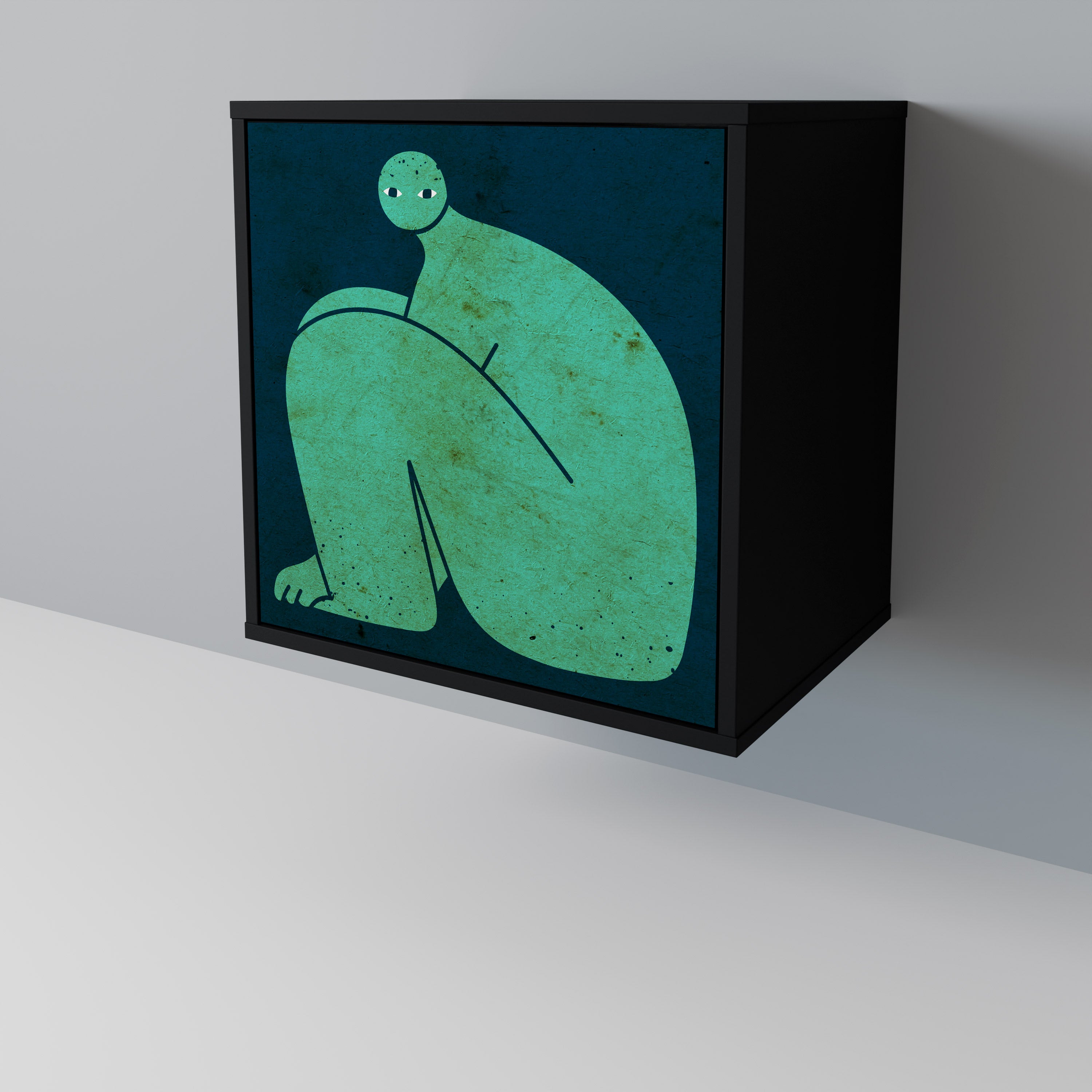 TOGETHER BUT SEPARATELY Komoda 1-drzwiowa korpus Czarny