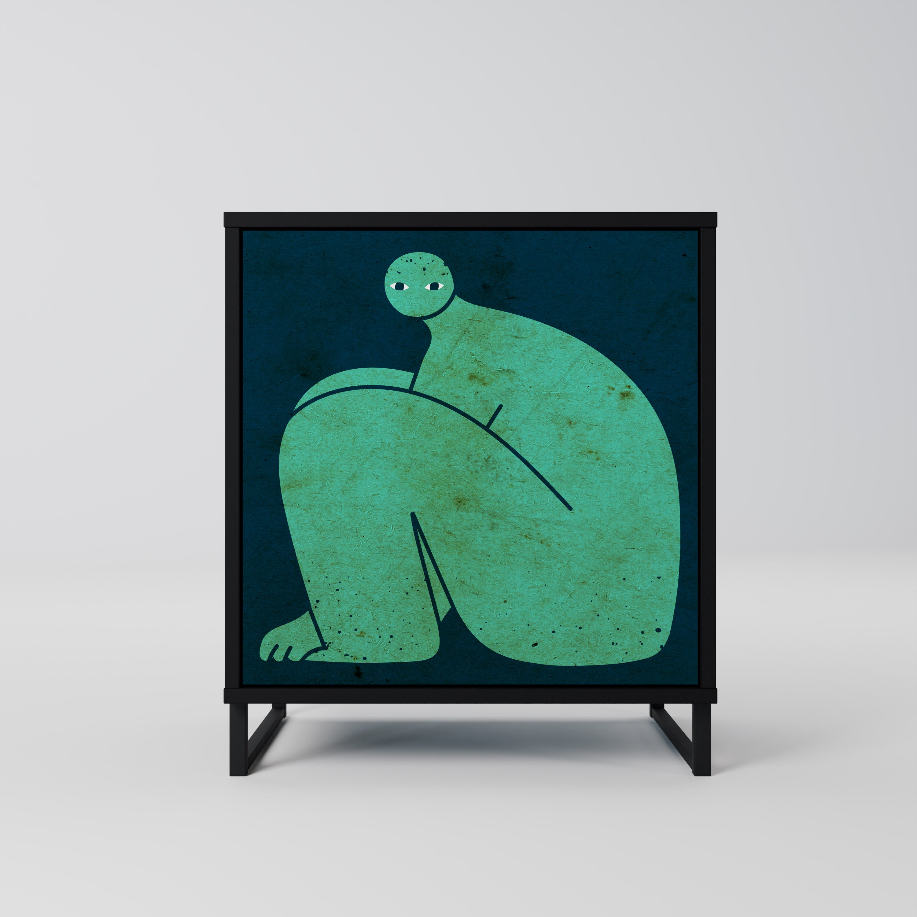 TOGETHER BUT SEPARATELY Komoda 1-drzwiowa korpus Czarny