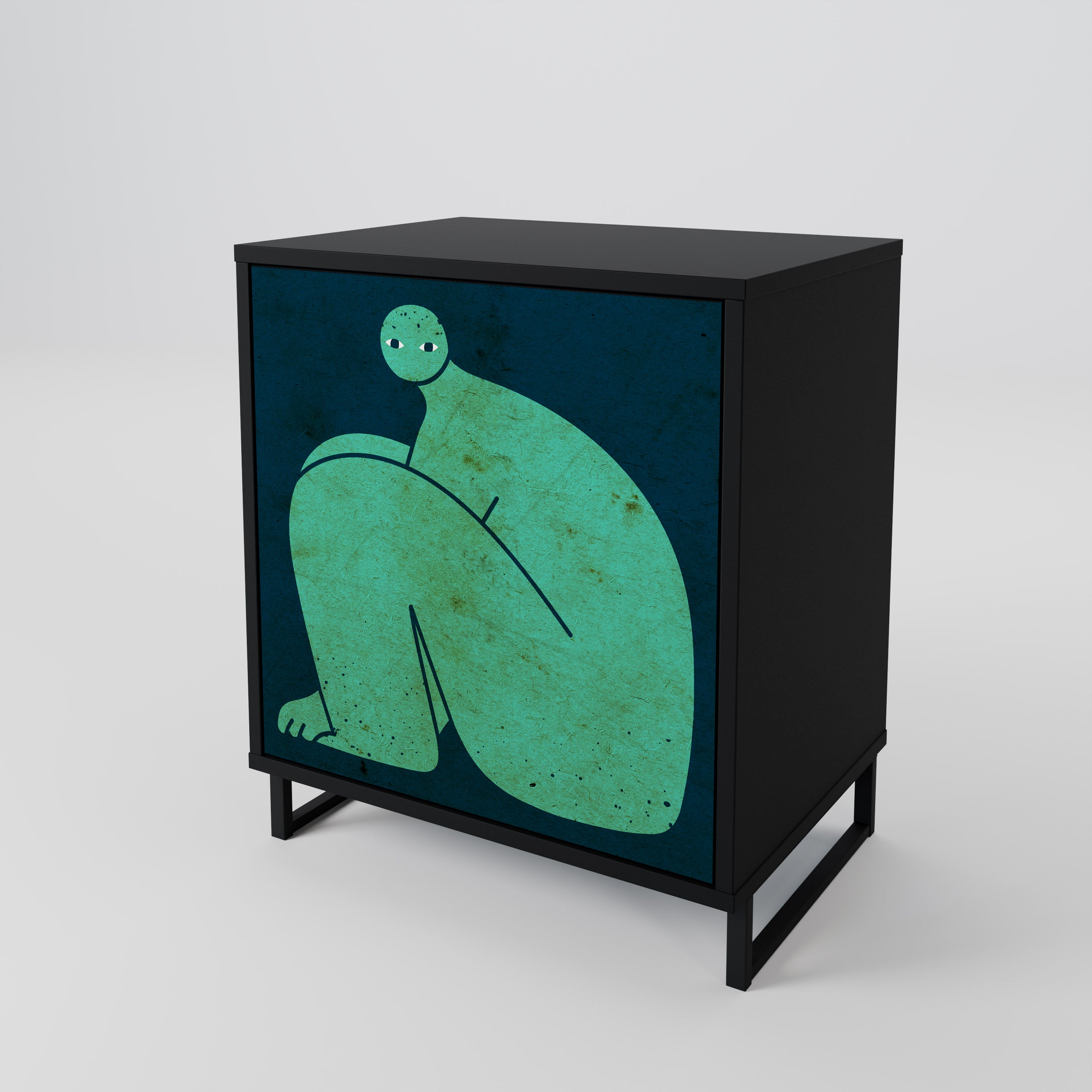 TOGETHER BUT SEPARATELY Komoda 1-drzwiowa korpus Czarny