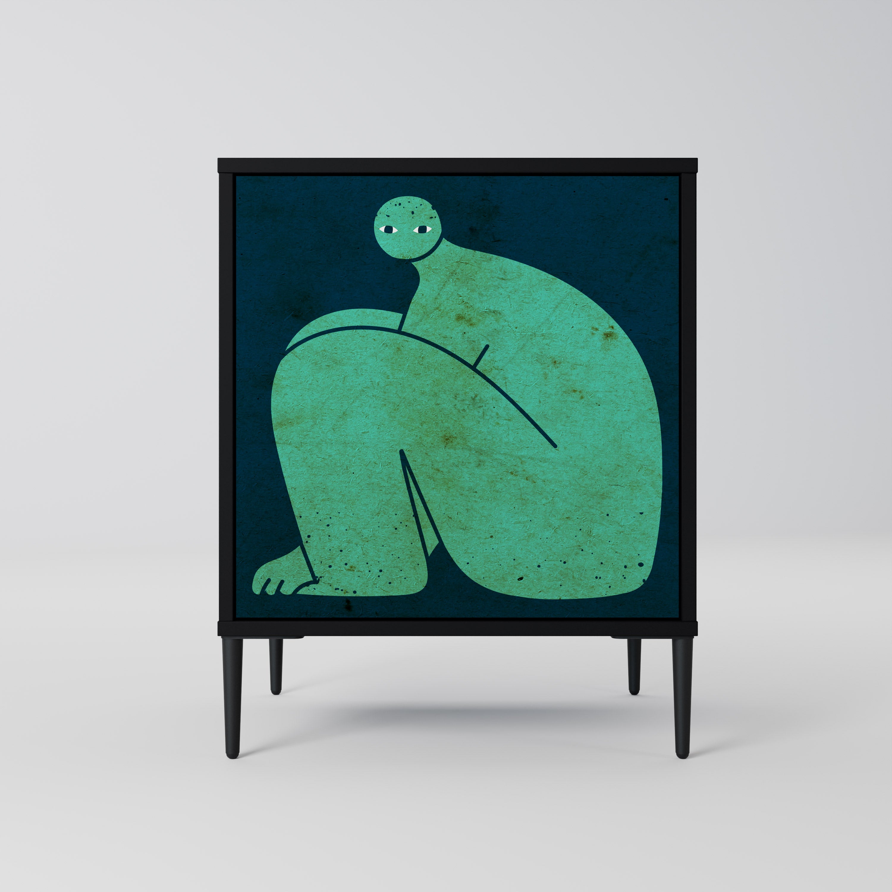 TOGETHER BUT SEPARATELY Komoda 1-drzwiowa korpus Czarny