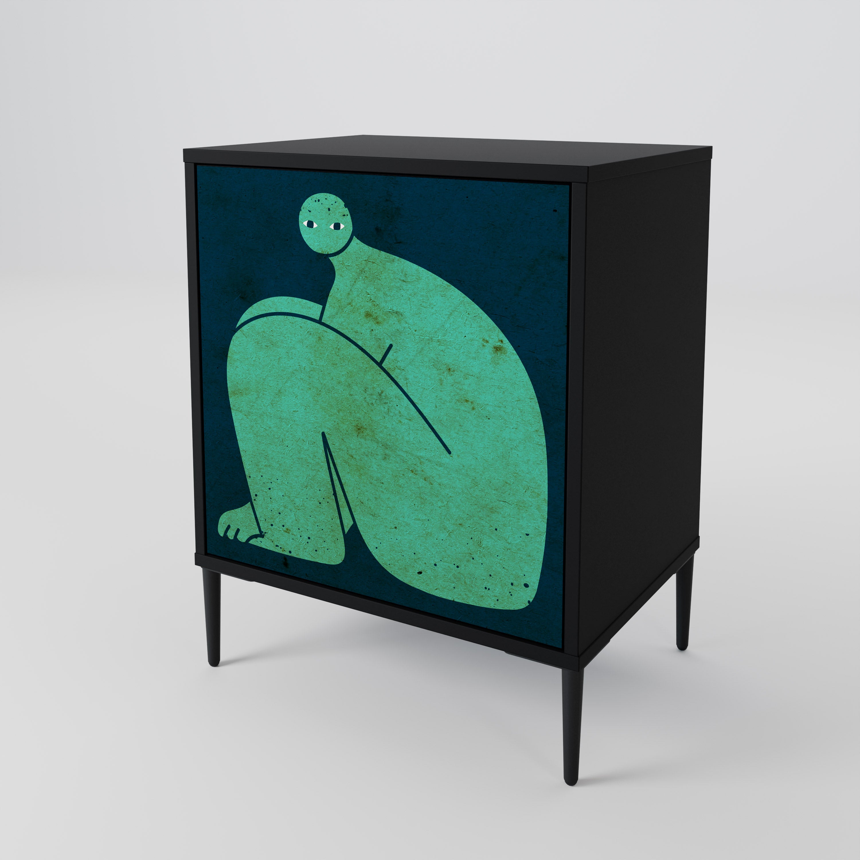 TOGETHER BUT SEPARATELY Komoda 1-drzwiowa korpus Czarny