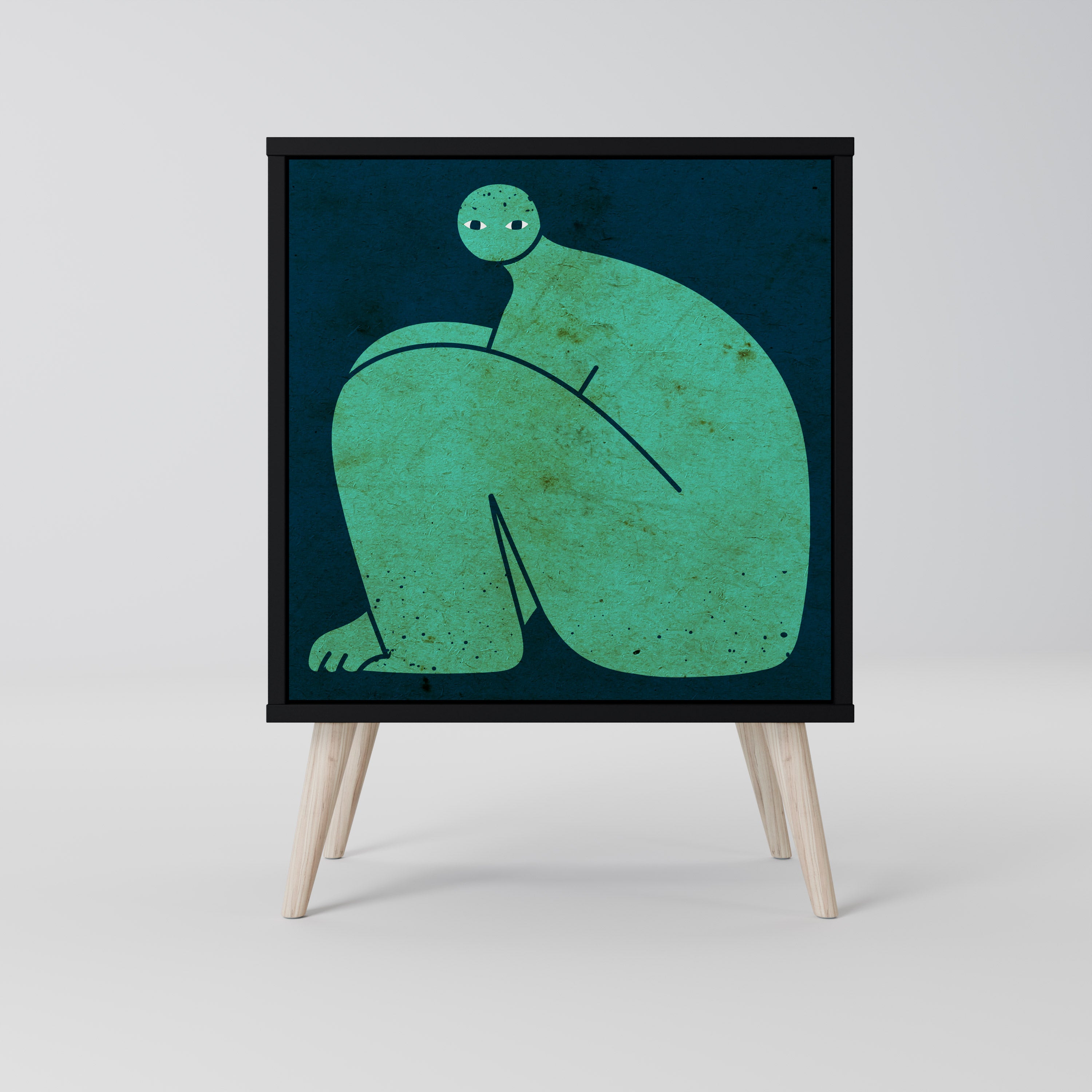 TOGETHER BUT SEPARATELY Komoda 1-drzwiowa korpus Czarny