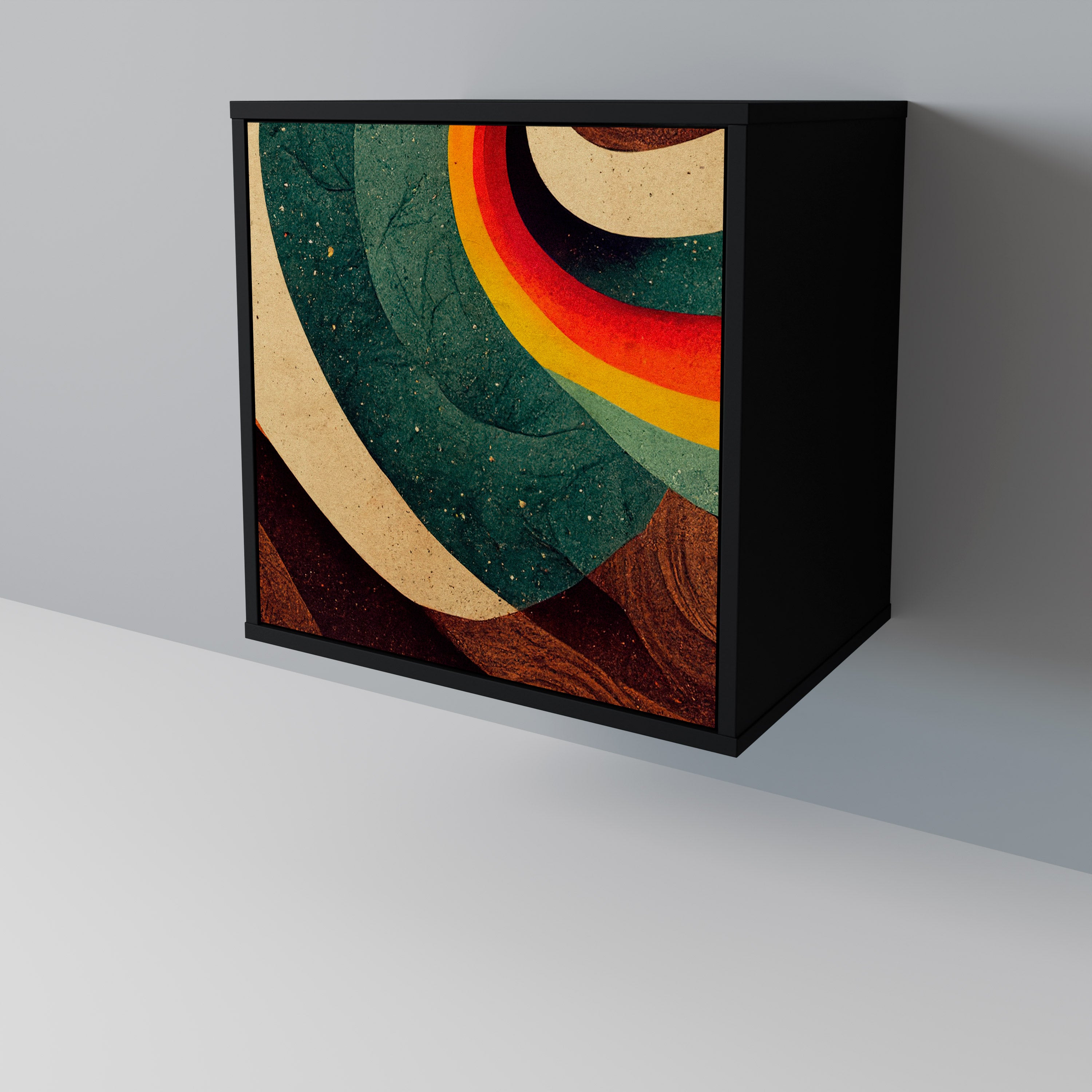 COLORFUL STRANDS Komoda 1-drzwiowa korpus Czarny