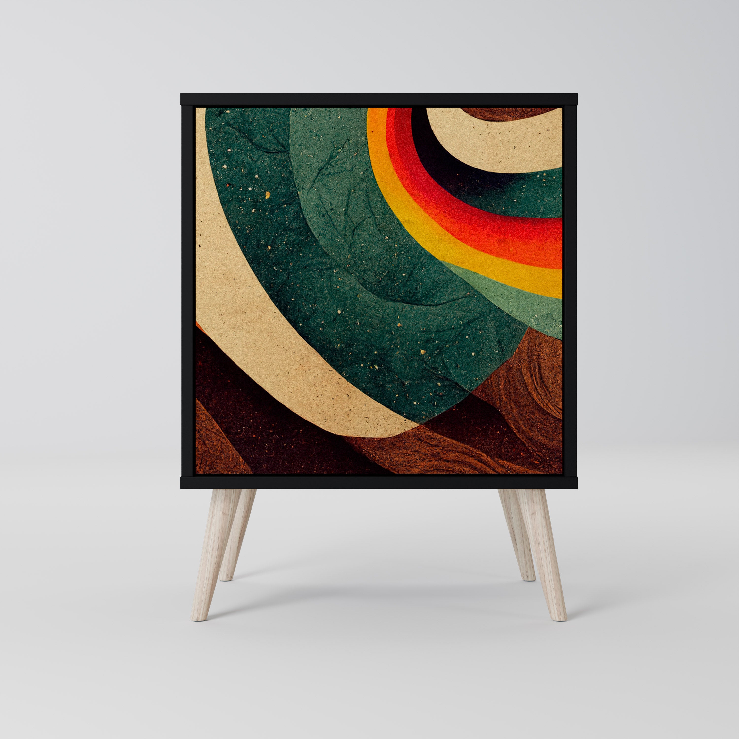 COLORFUL STRANDS Komoda 1-drzwiowa korpus Czarny