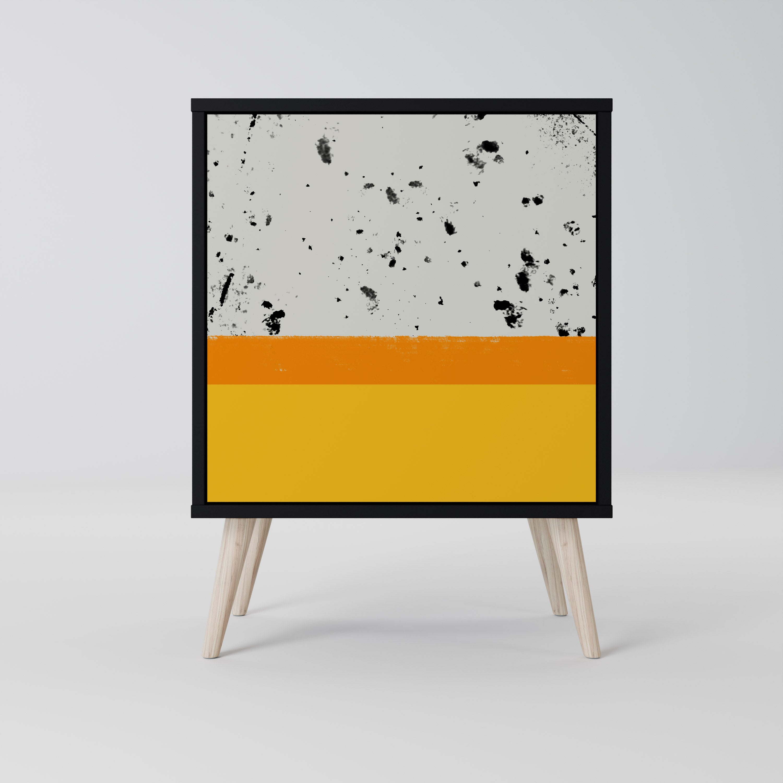 DYED BY ORANGE Komoda 1-drzwiowa korpus Czarny