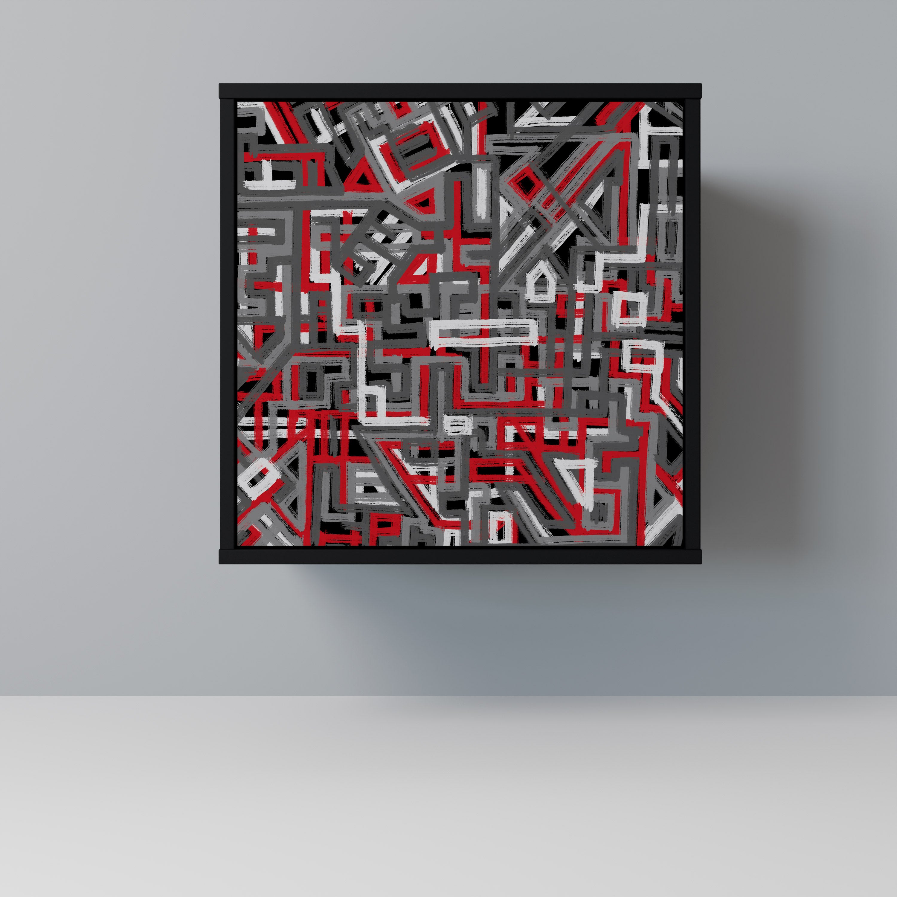 BROKEN LINES Komoda 1-drzwiowa korpus Czarny