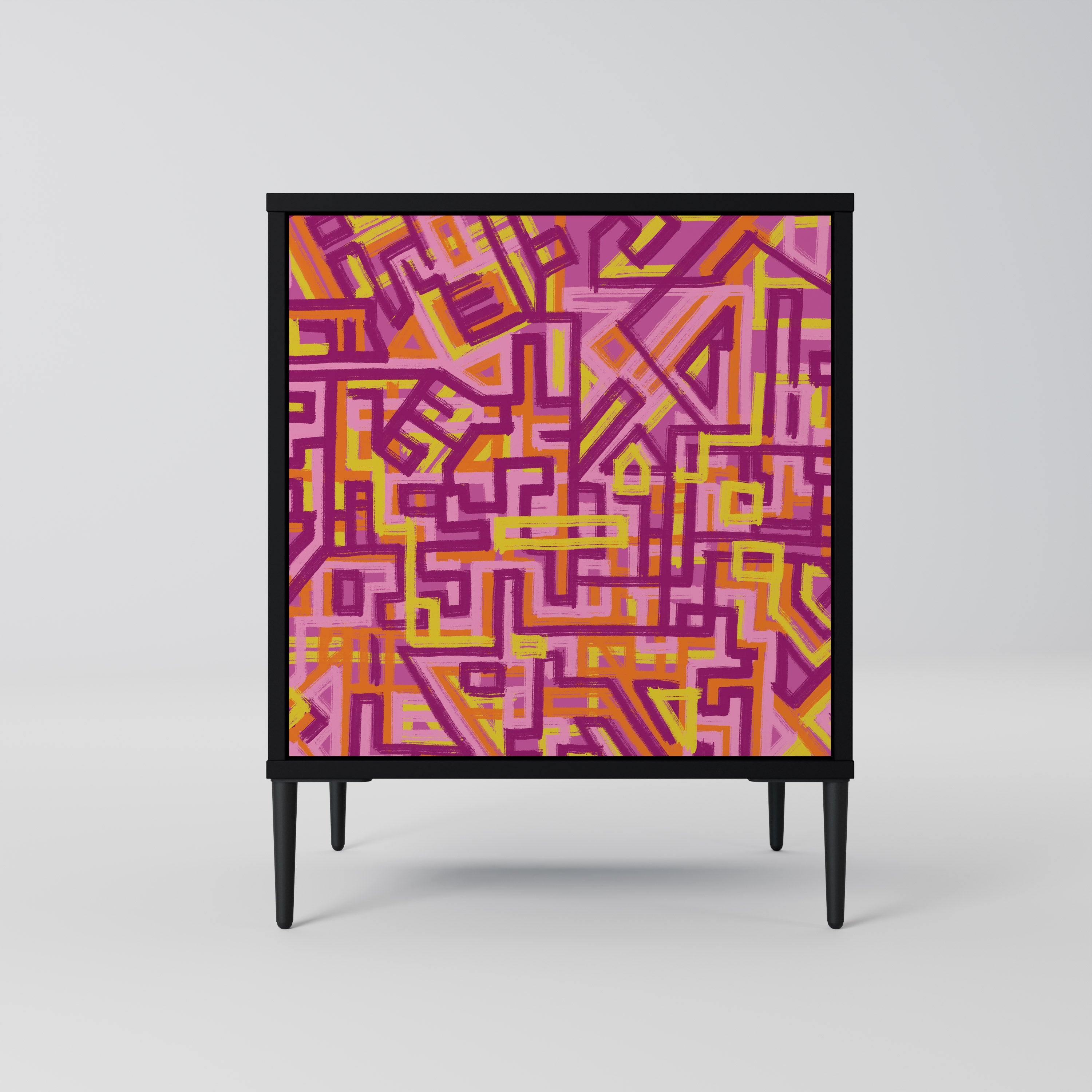 LOVELY MEMORIES Komoda 1-drzwiowa korpus Czarny