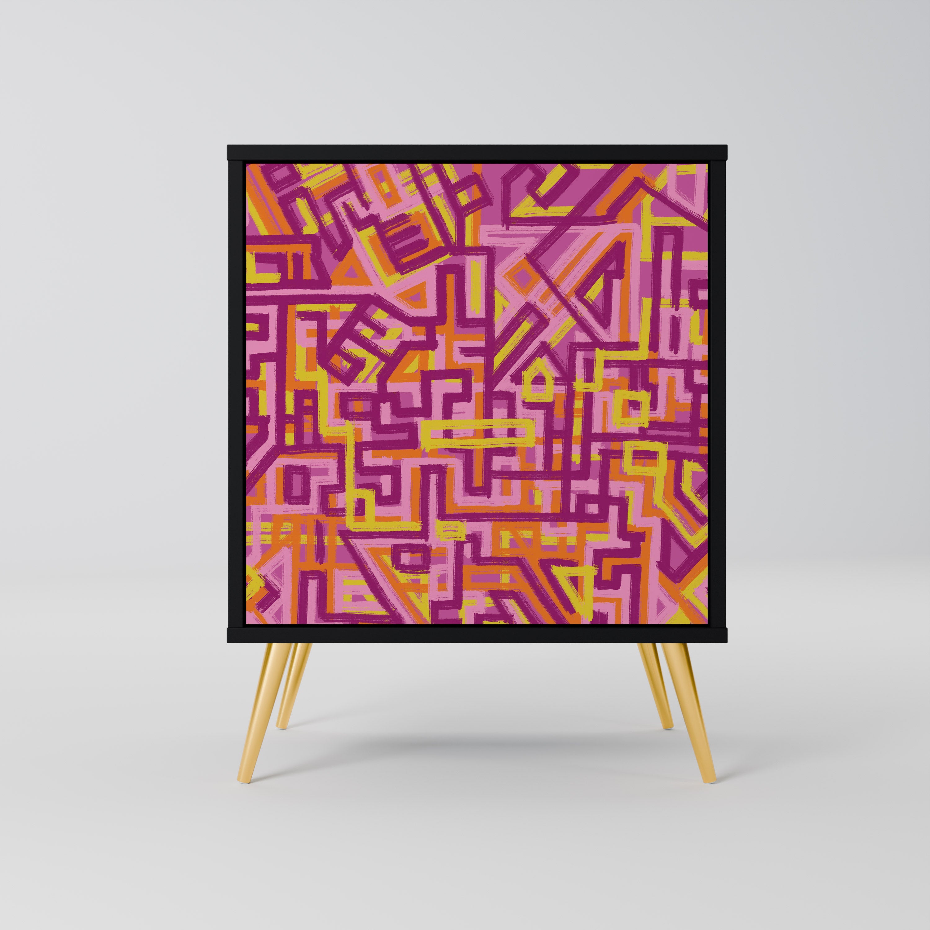 LOVELY MEMORIES Komoda 1-drzwiowa korpus Czarny