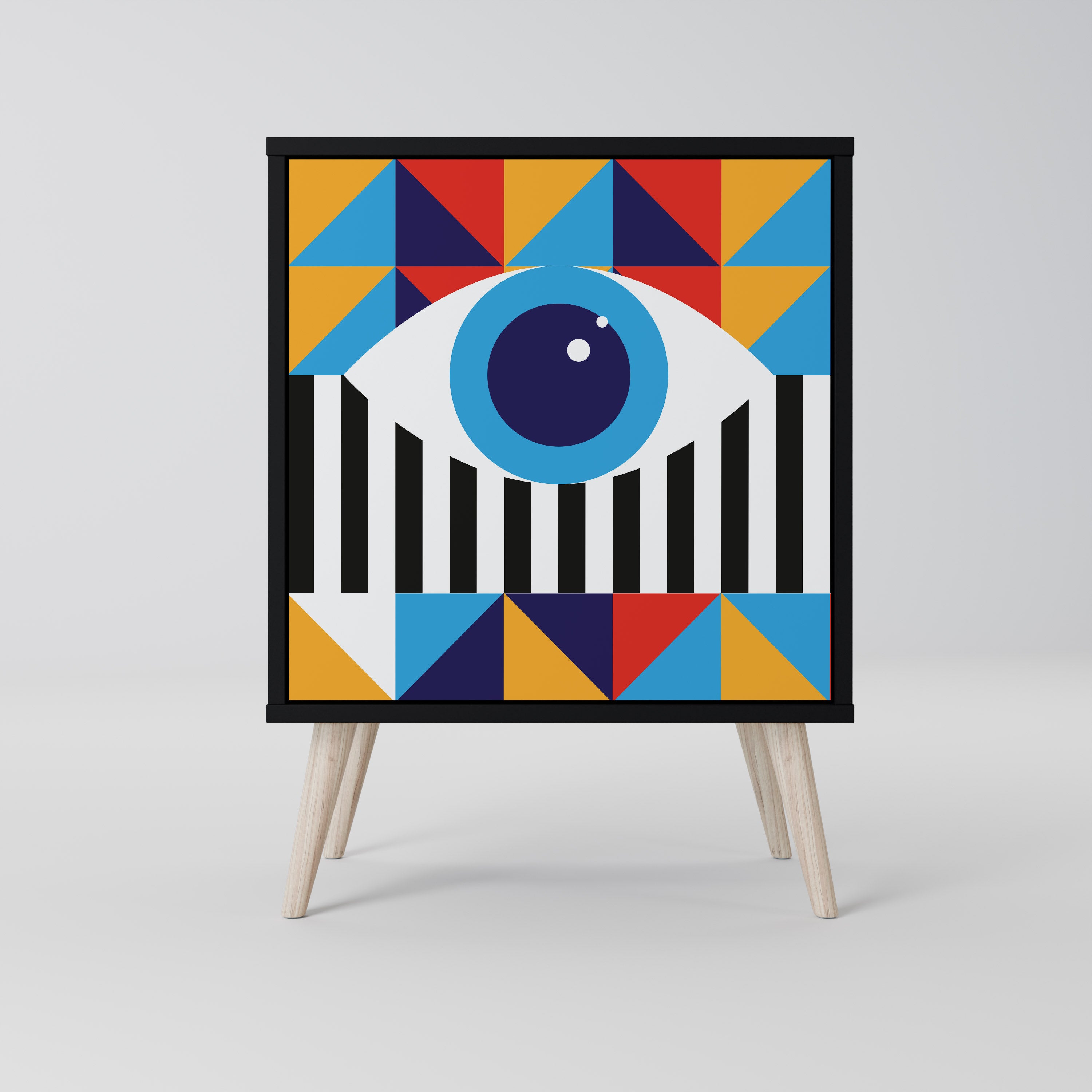 ABSTRACTION AND GEOMETRY Komoda 1-drzwiowa korpus Czarny