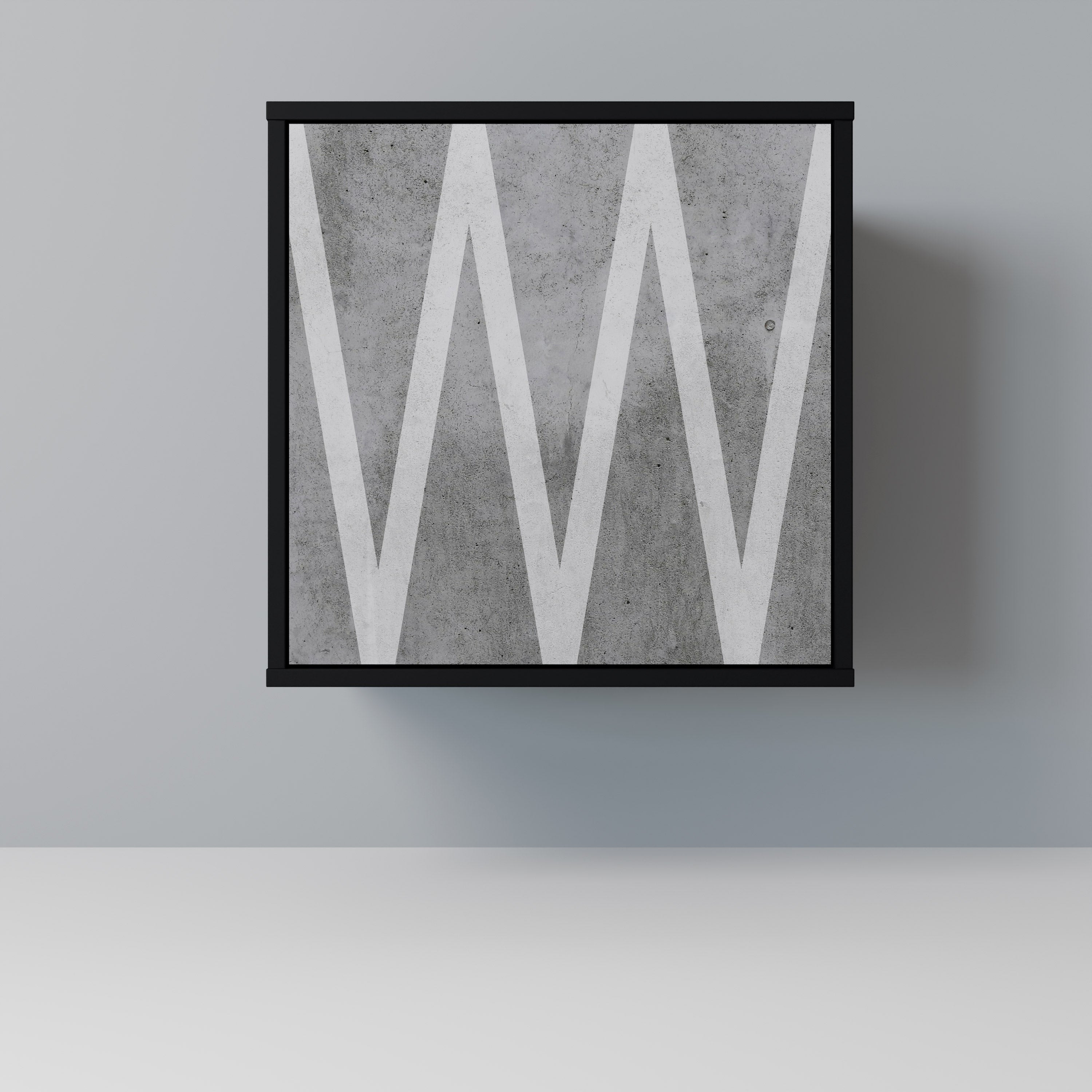 SOLID ZIG ZAG Komoda 1-drzwiowa korpus Czarny