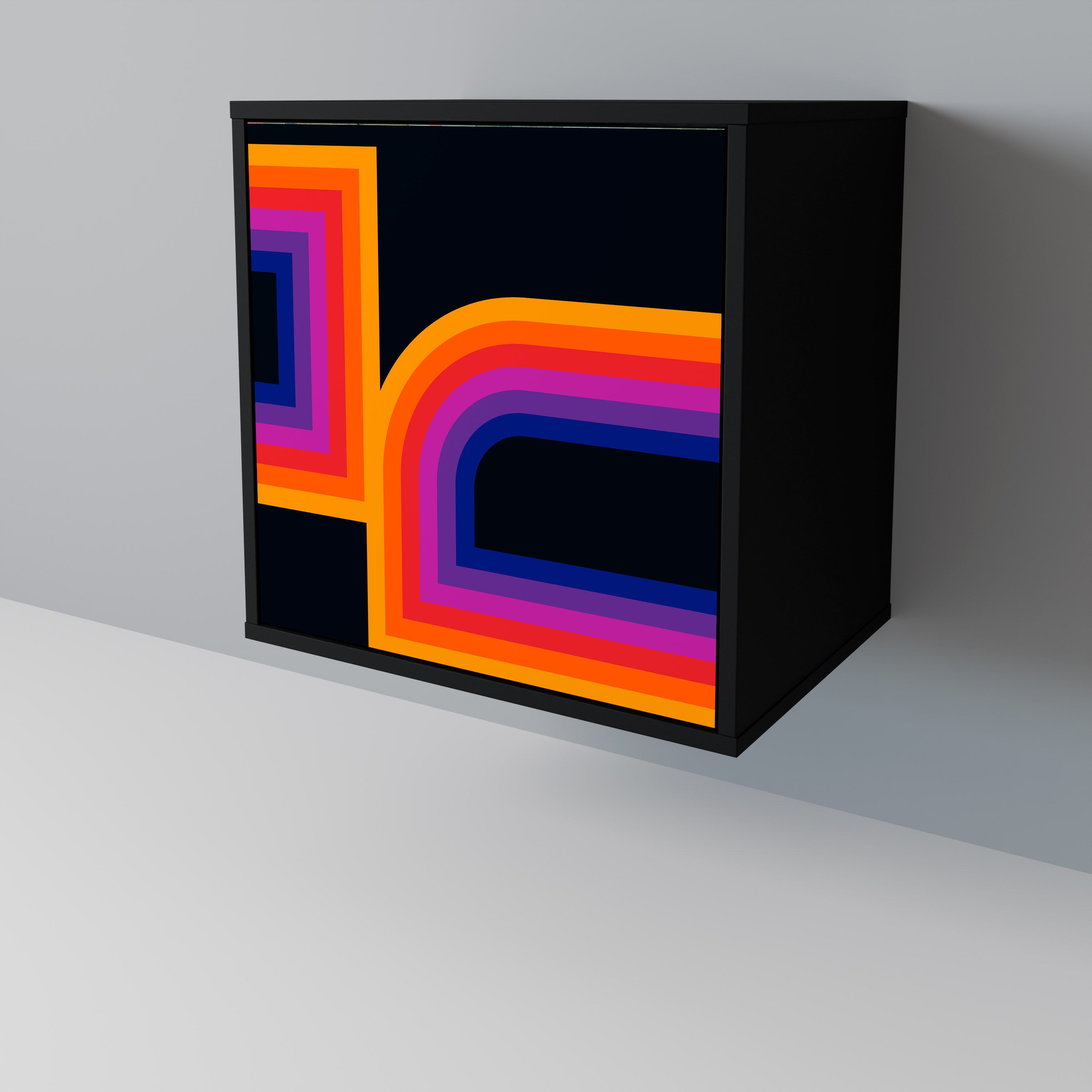 BLINDED BY THE LIGHTS Komoda 1-drzwiowa korpus Czarny