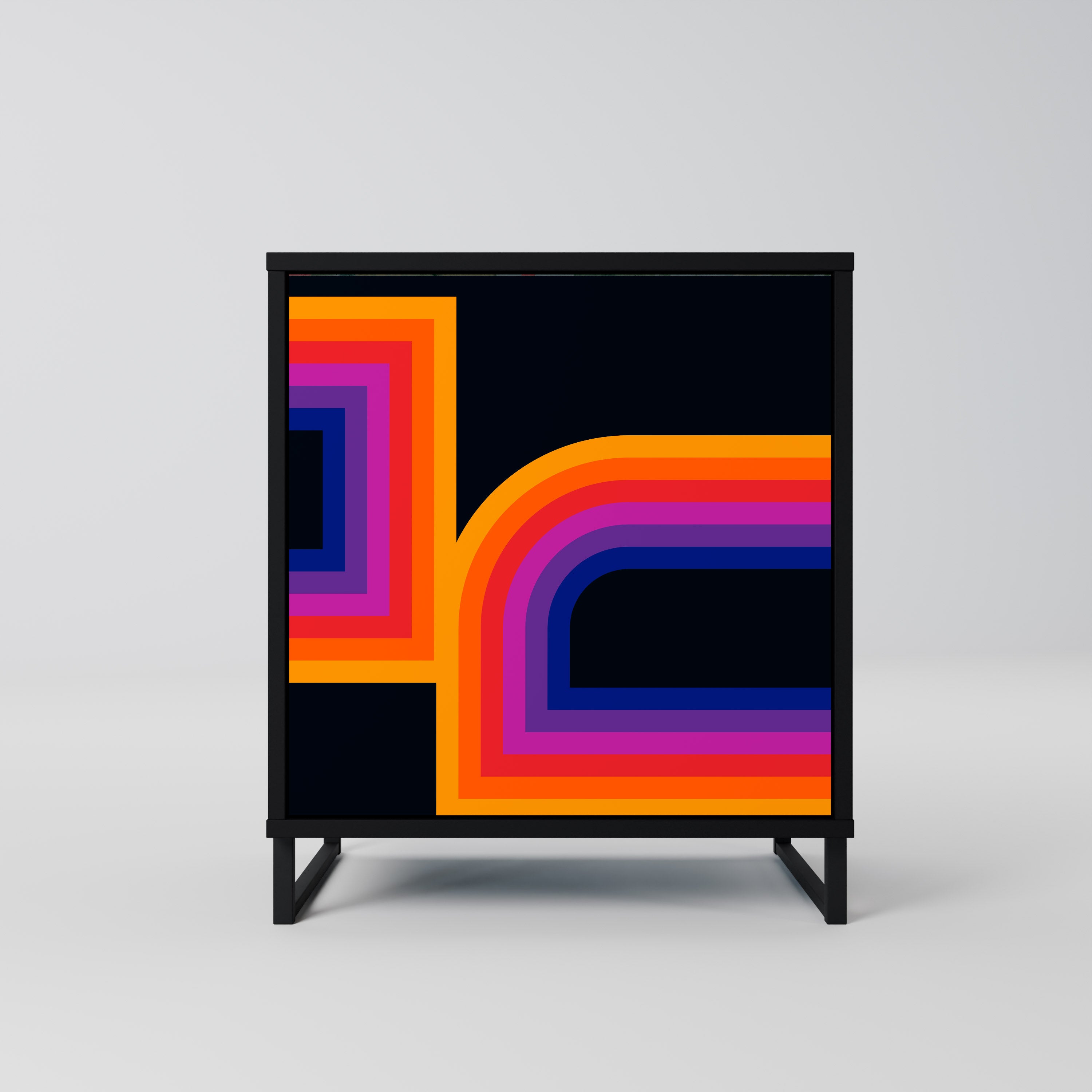 BLINDED BY THE LIGHTS Komoda 1-drzwiowa korpus Czarny