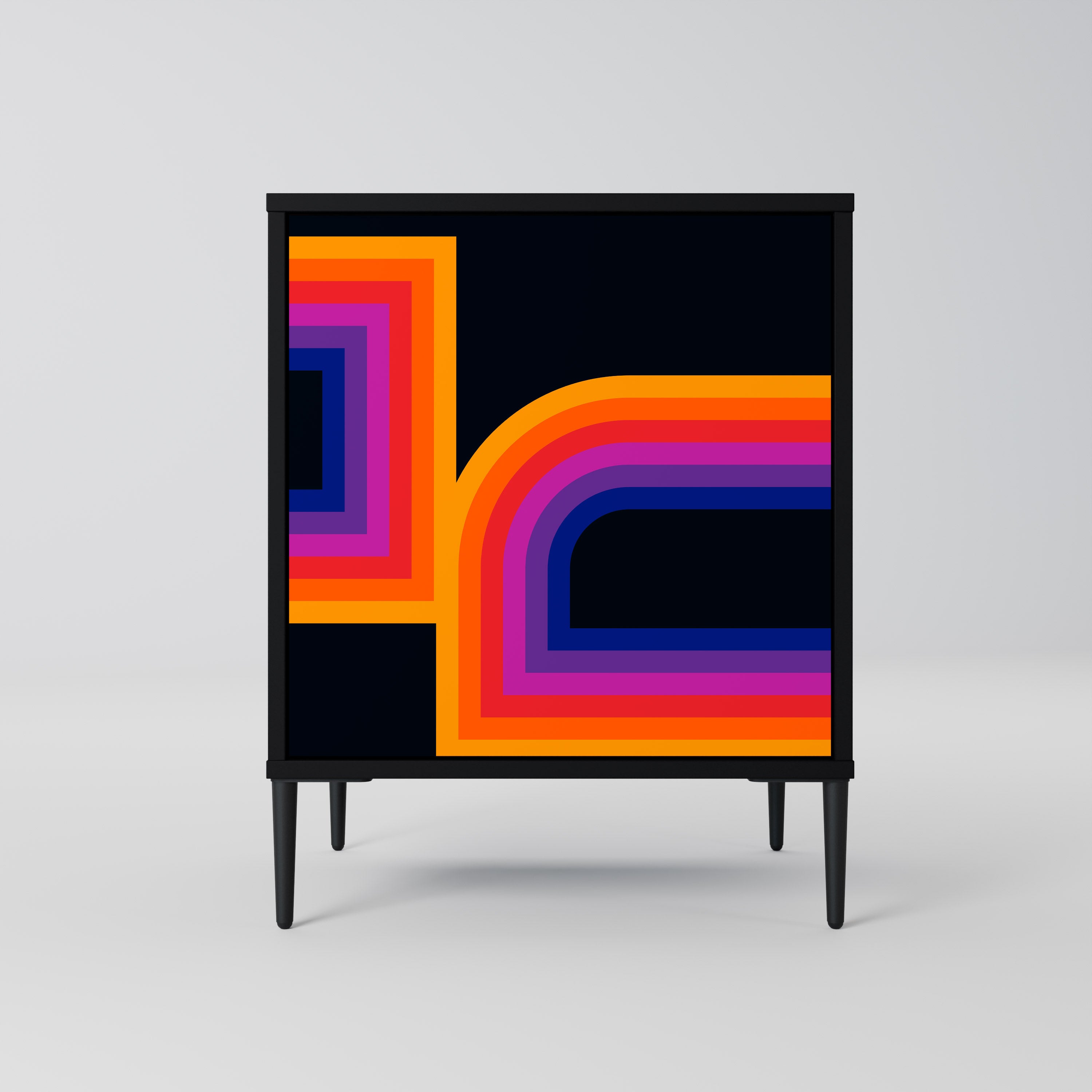 BLINDED BY THE LIGHTS Komoda 1-drzwiowa korpus Czarny