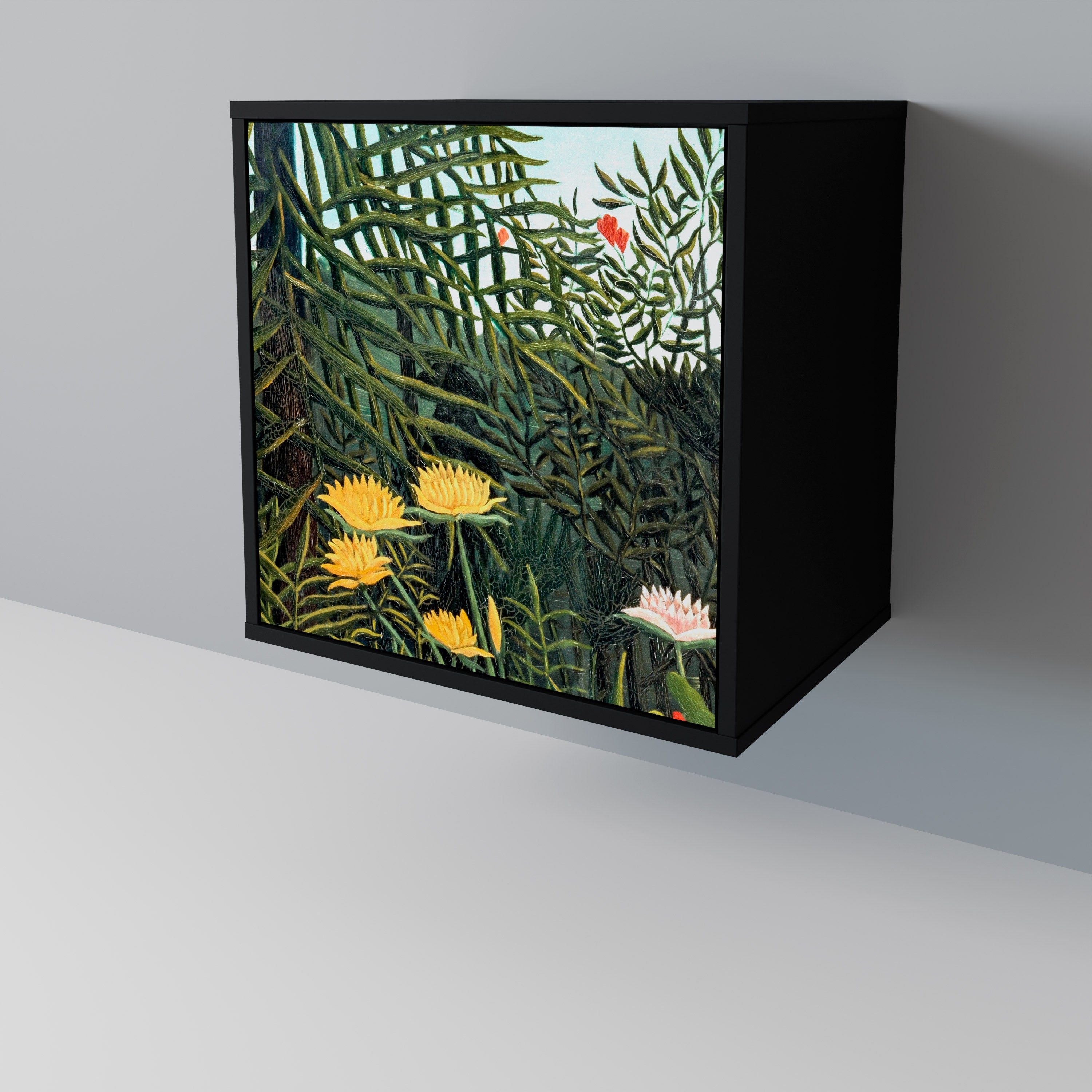 VIRGIN FOREST WITH SUNSET Komoda 1-drzwiowa korpus Czarny