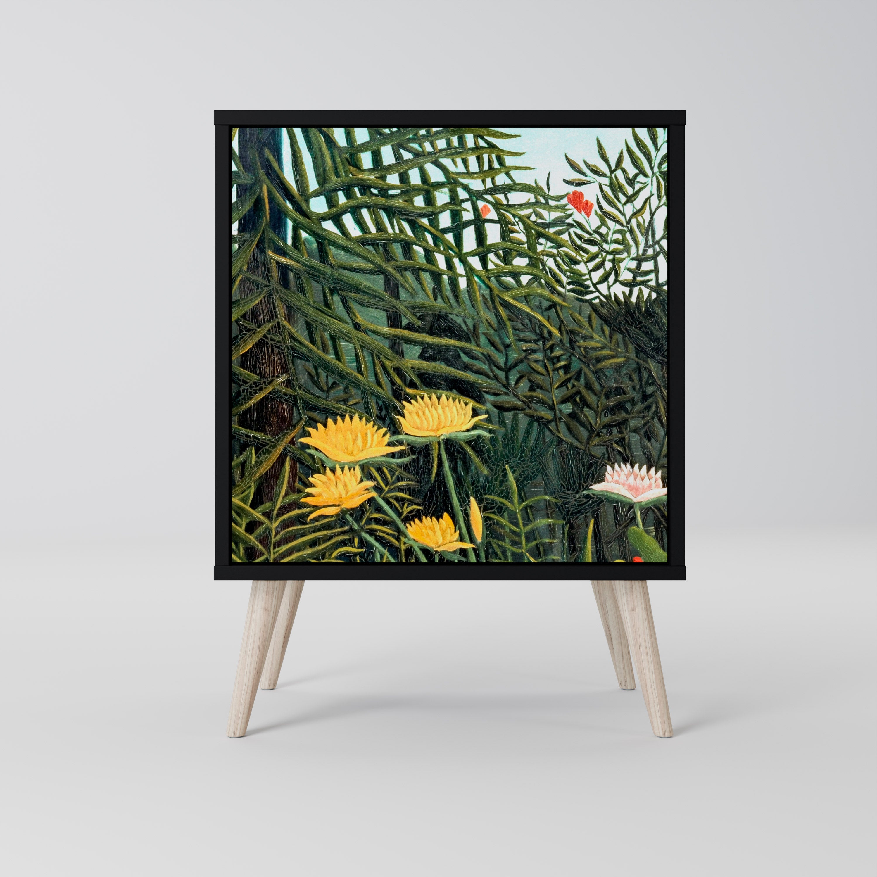 VIRGIN FOREST WITH SUNSET Komoda 1-drzwiowa korpus Czarny