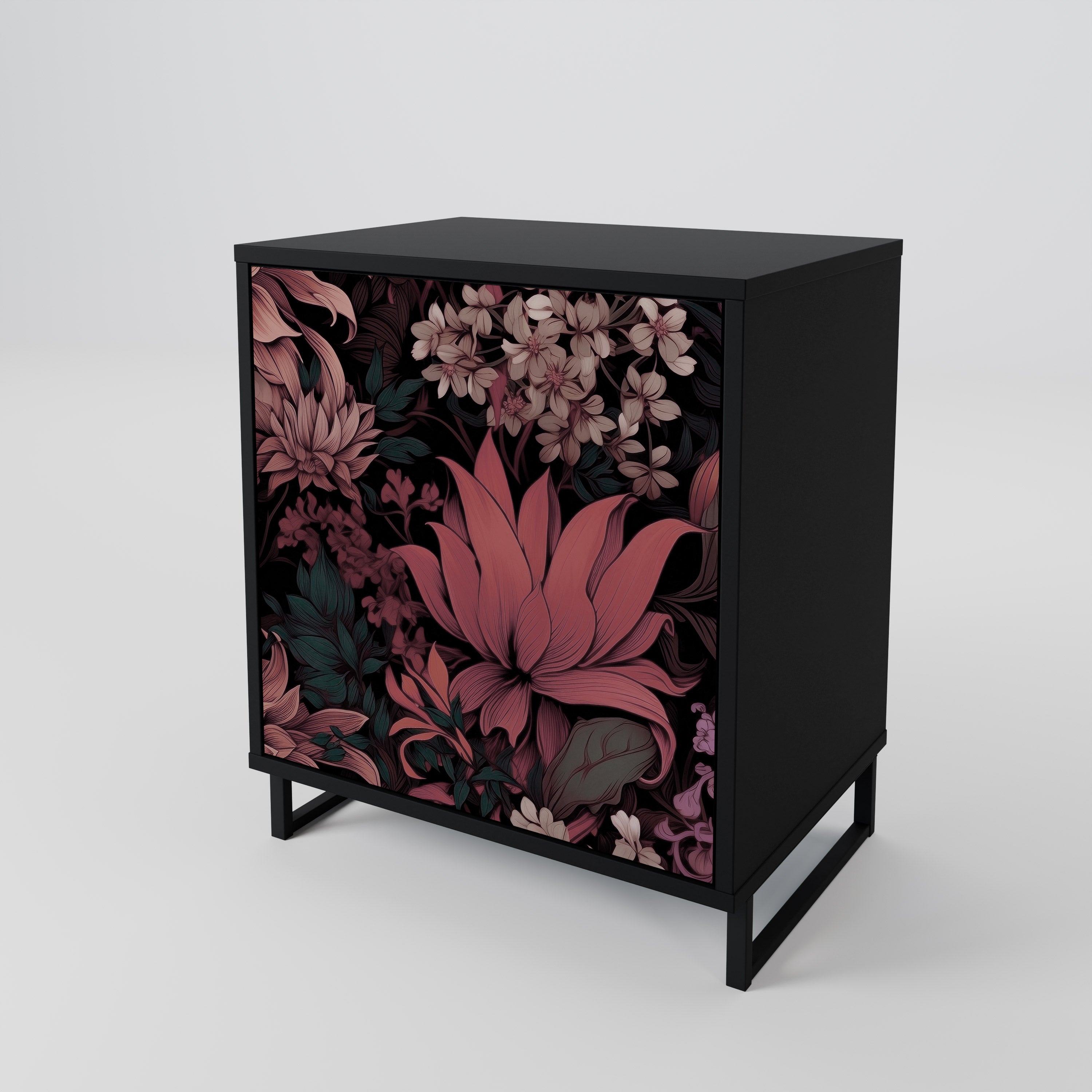FLORAL WHISPER Komoda 1-drzwiowa korpus Czarny