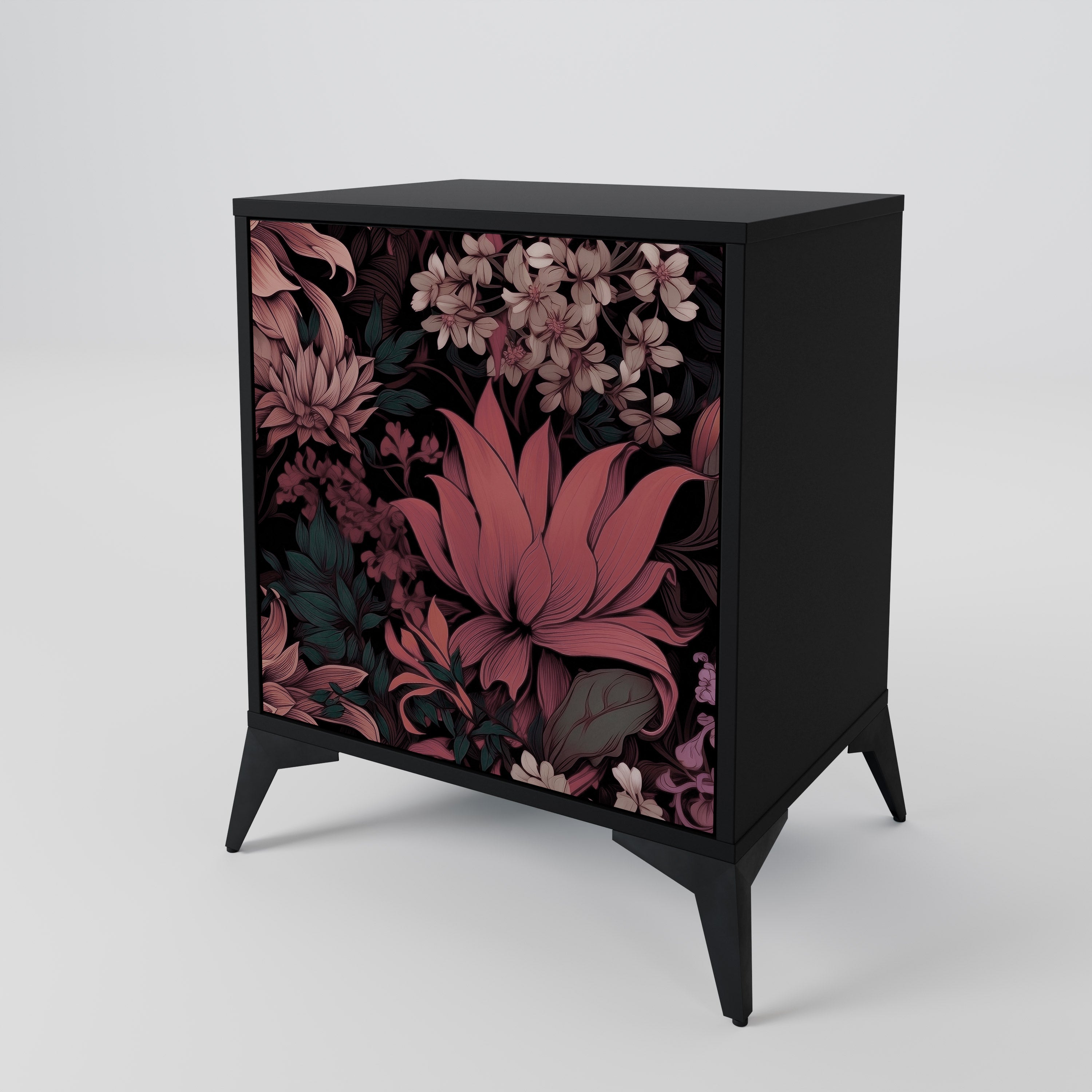 FLORAL WHISPER Komoda 1-drzwiowa korpus Czarny