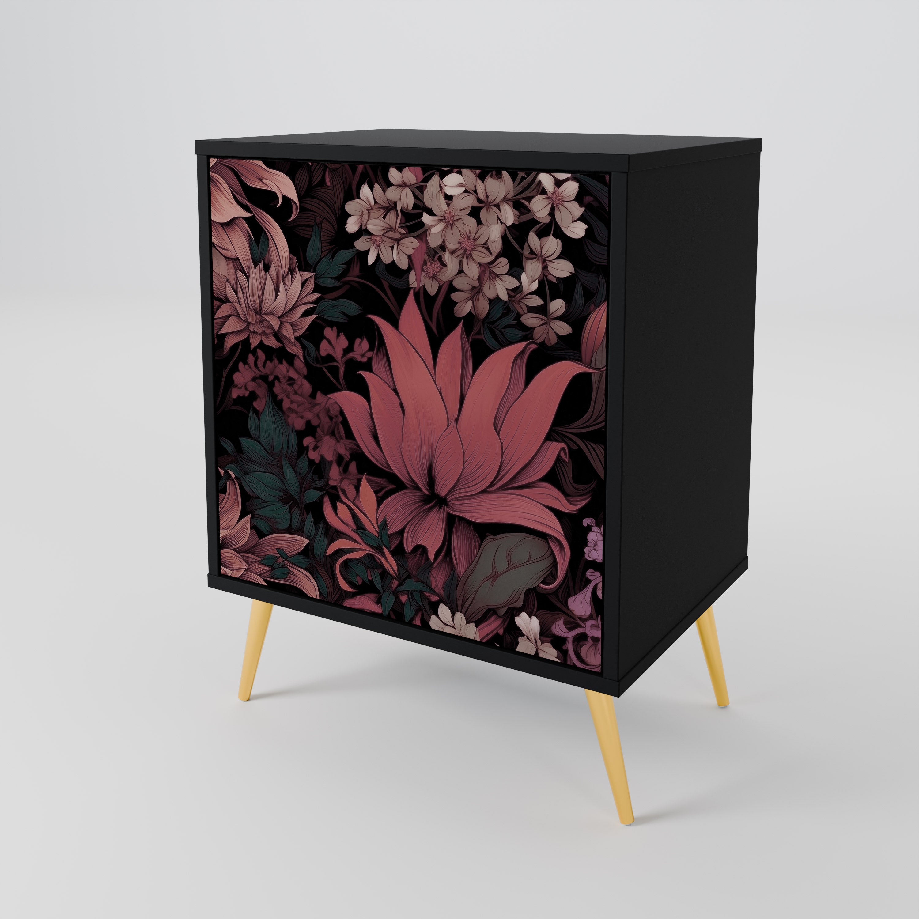 FLORAL WHISPER Komoda 1-drzwiowa korpus Czarny