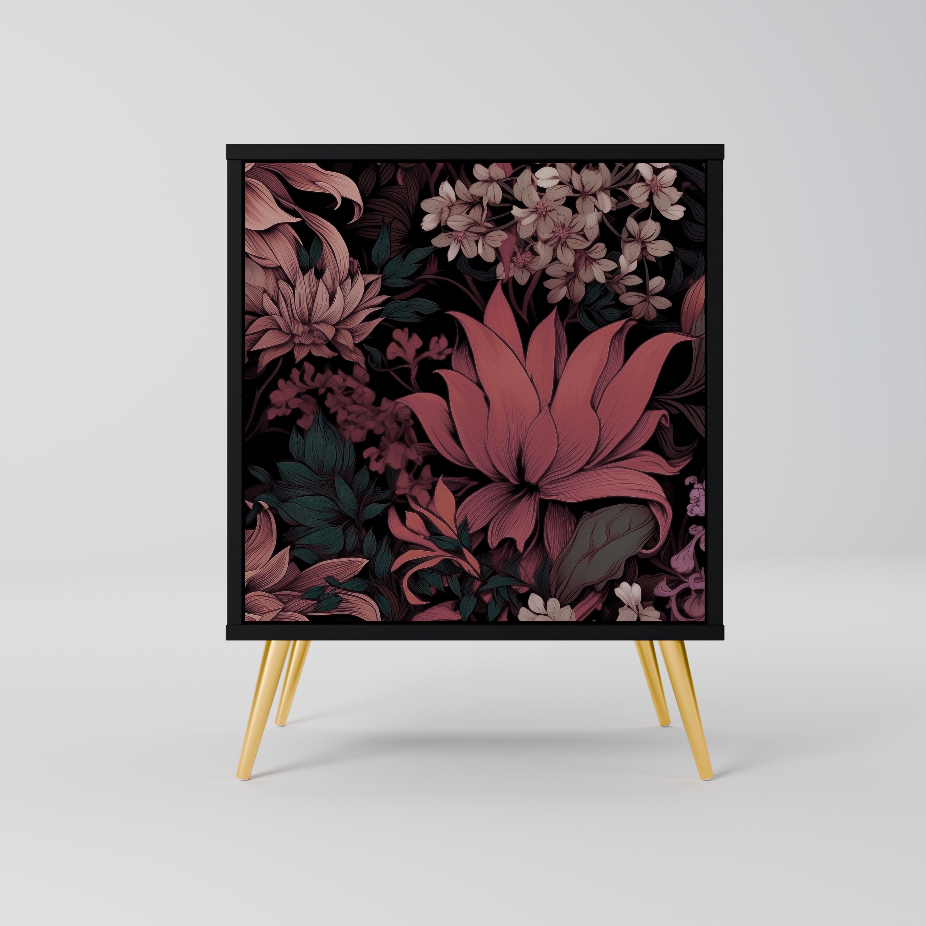 FLORAL WHISPER Komoda 1-drzwiowa korpus Czarny