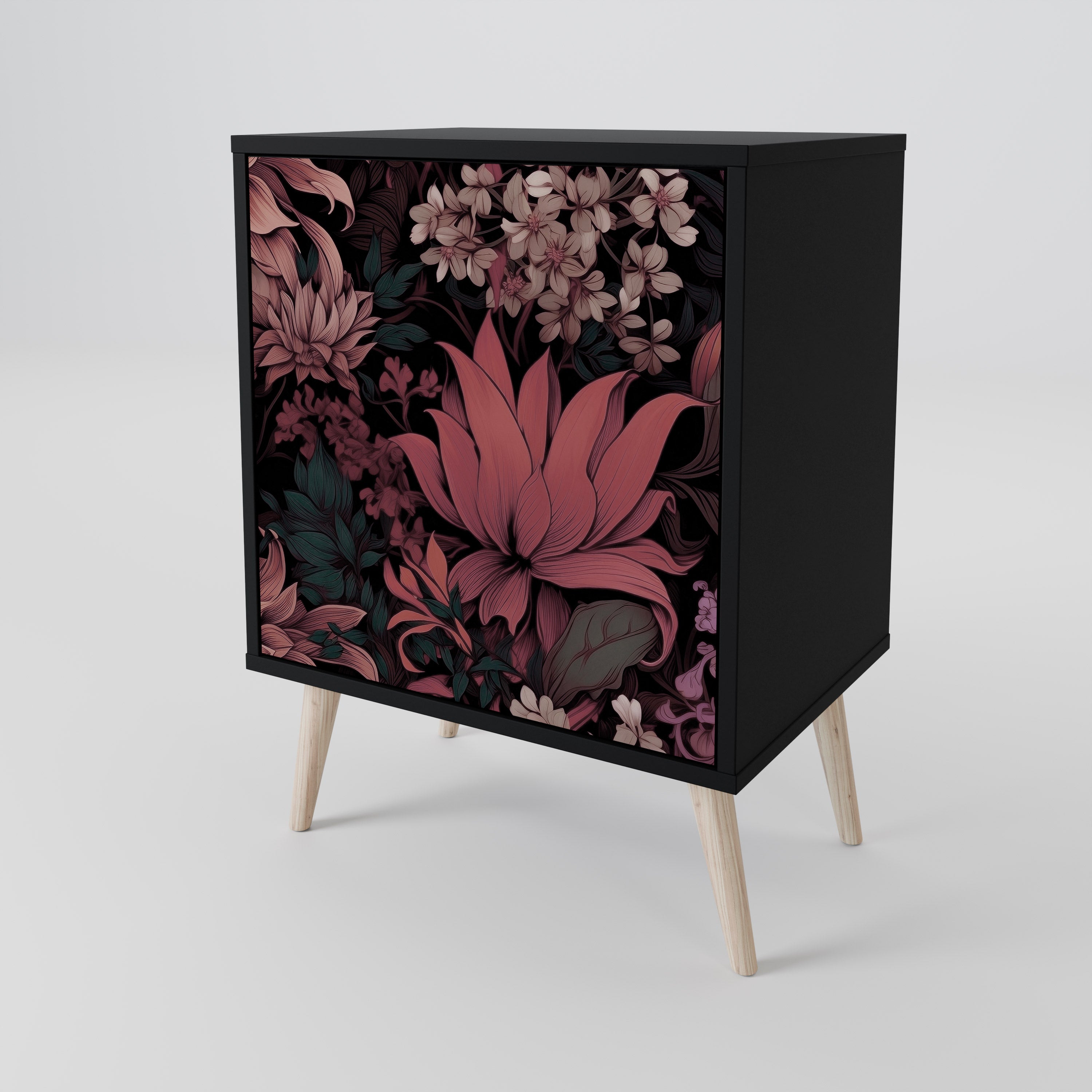 FLORAL WHISPER Komoda 1-drzwiowa korpus Czarny