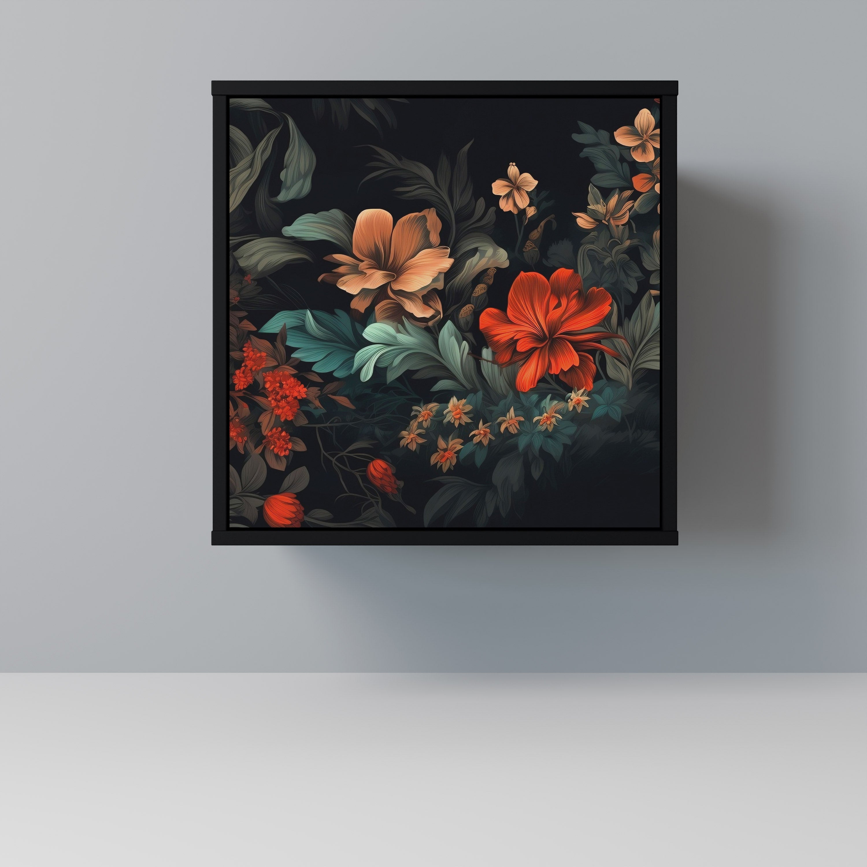 IMAGINARY BLOSSOM Komoda 1-drzwiowa korpus Czarny