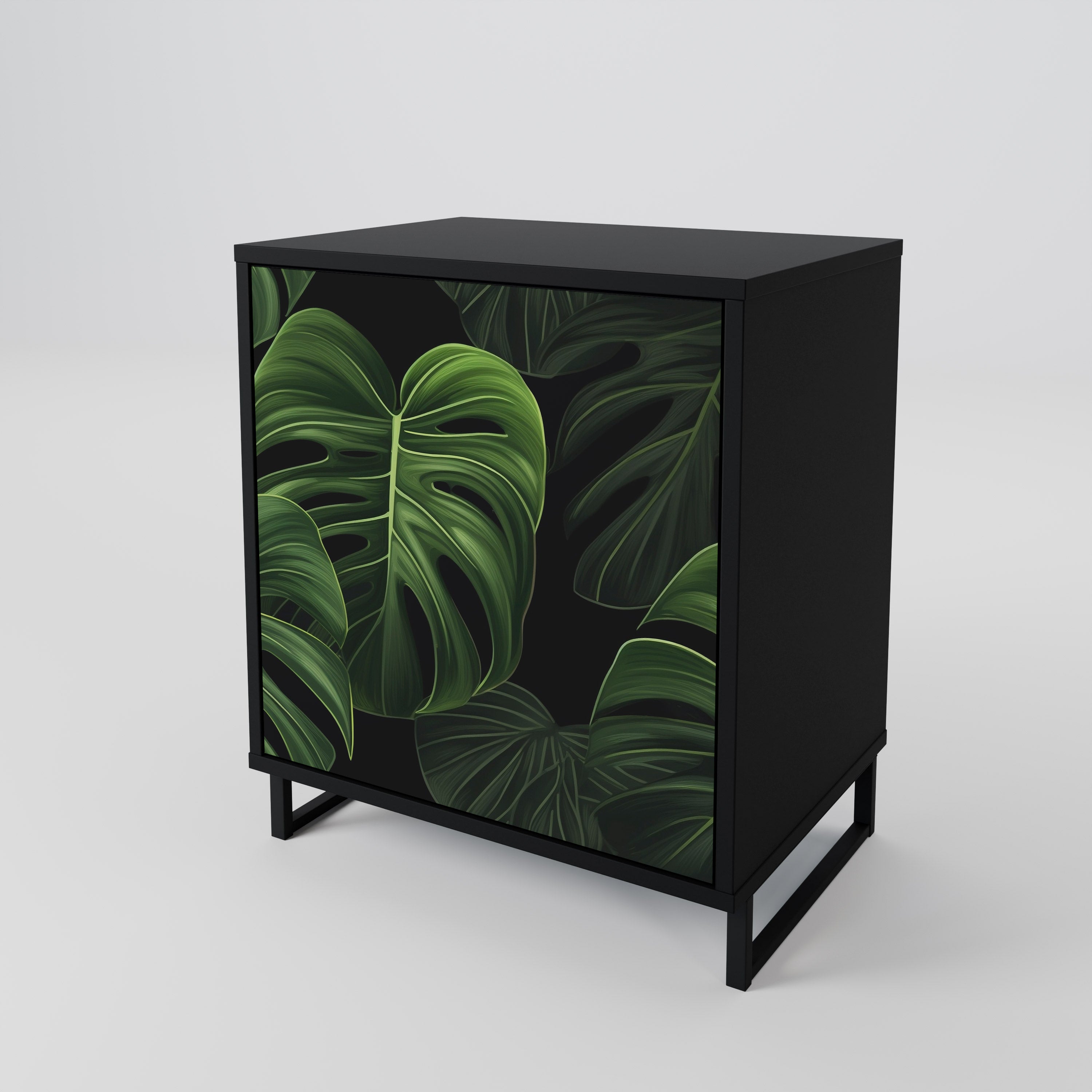INFINITE MONSTERA Komoda 1-drzwiowa korpus Czarny