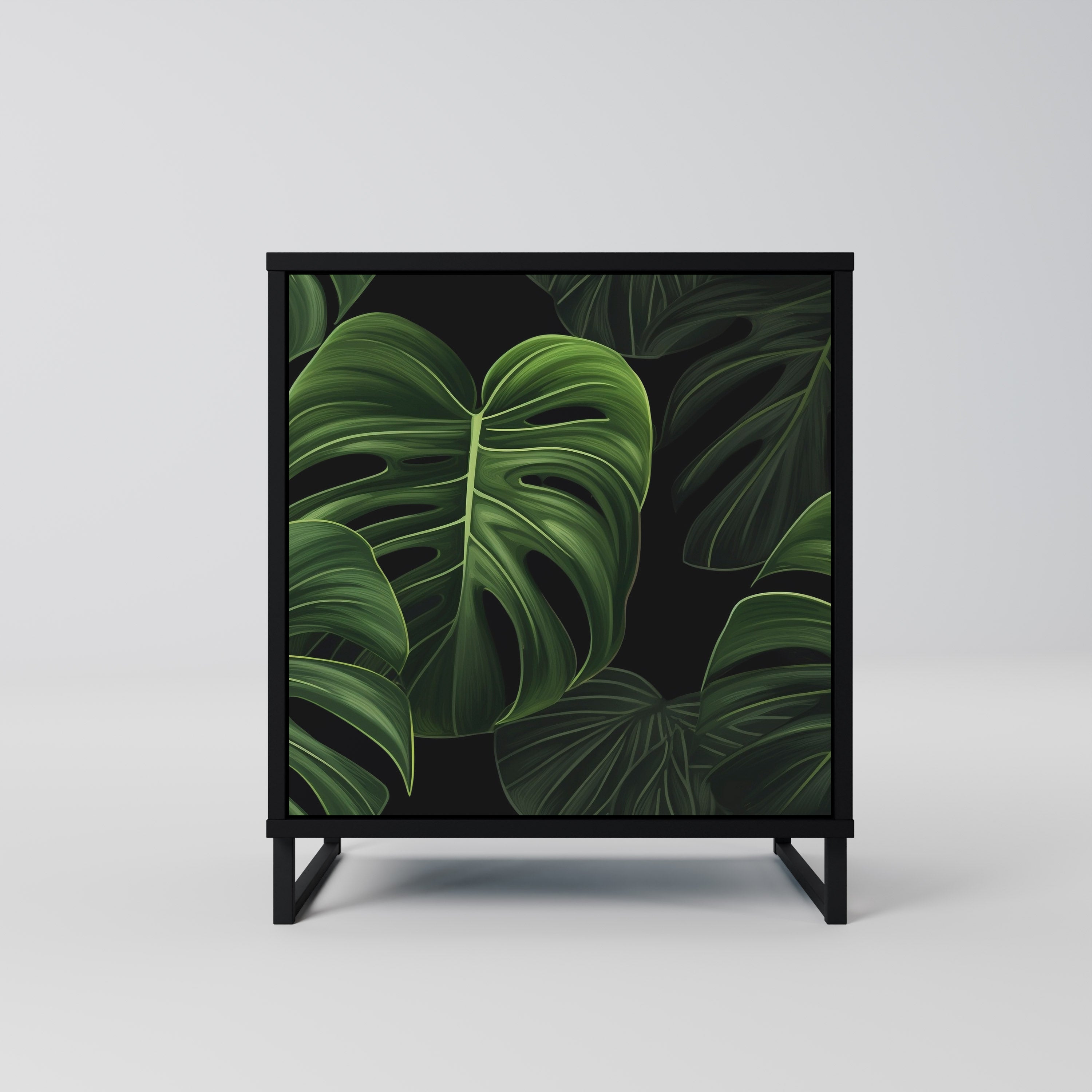 INFINITE MONSTERA Komoda 1-drzwiowa korpus Czarny