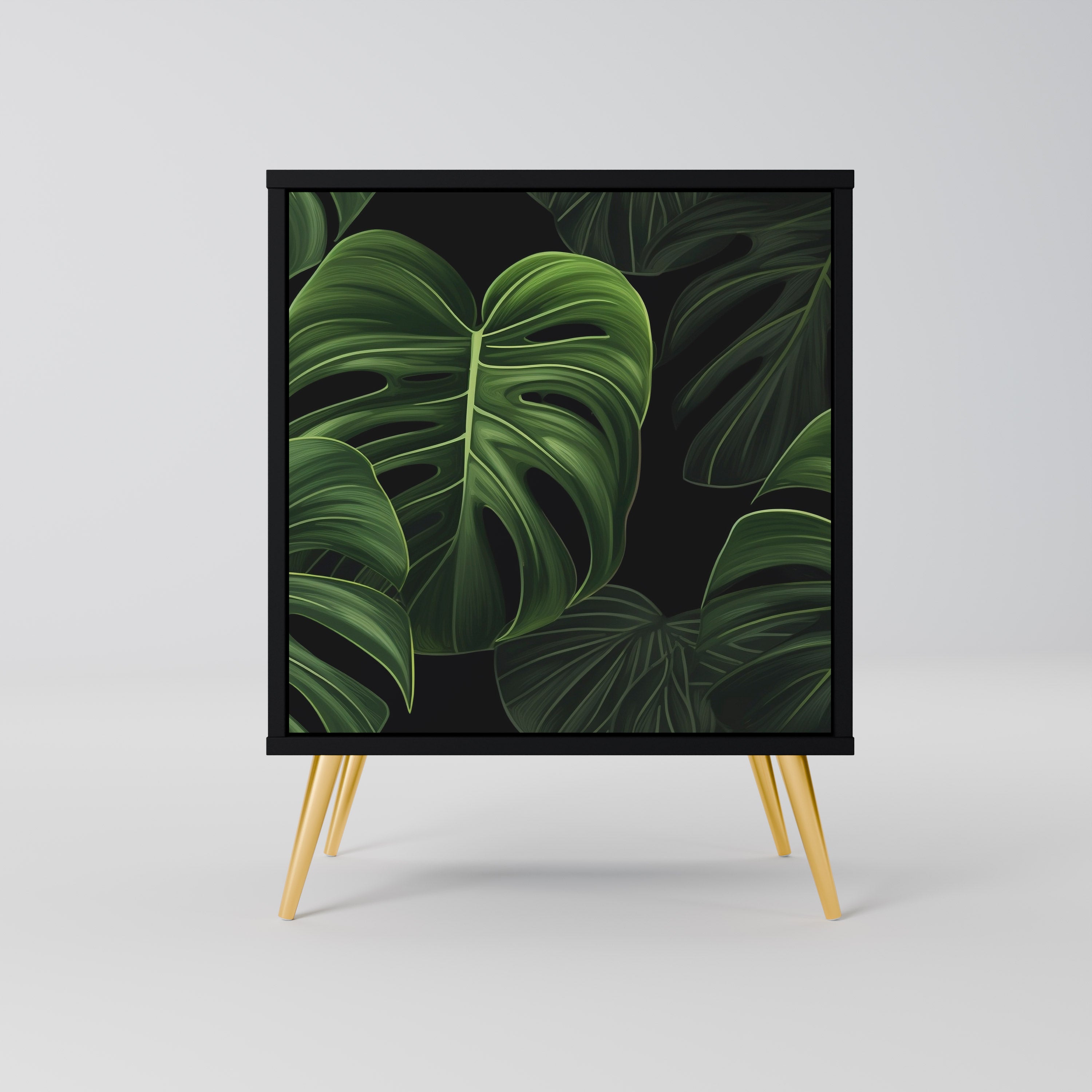 INFINITE MONSTERA Komoda 1-drzwiowa korpus Czarny