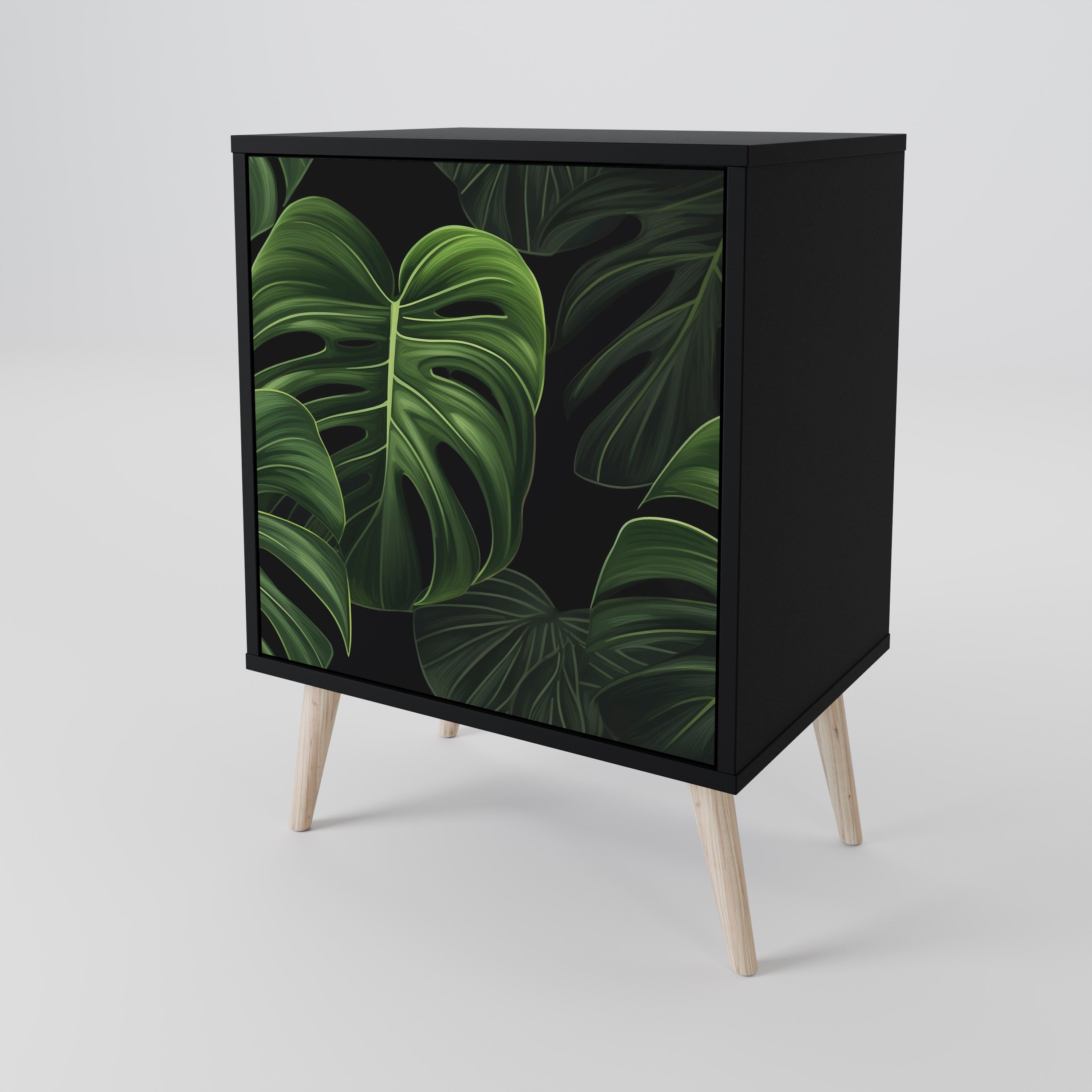INFINITE MONSTERA Komoda 1-drzwiowa korpus Czarny