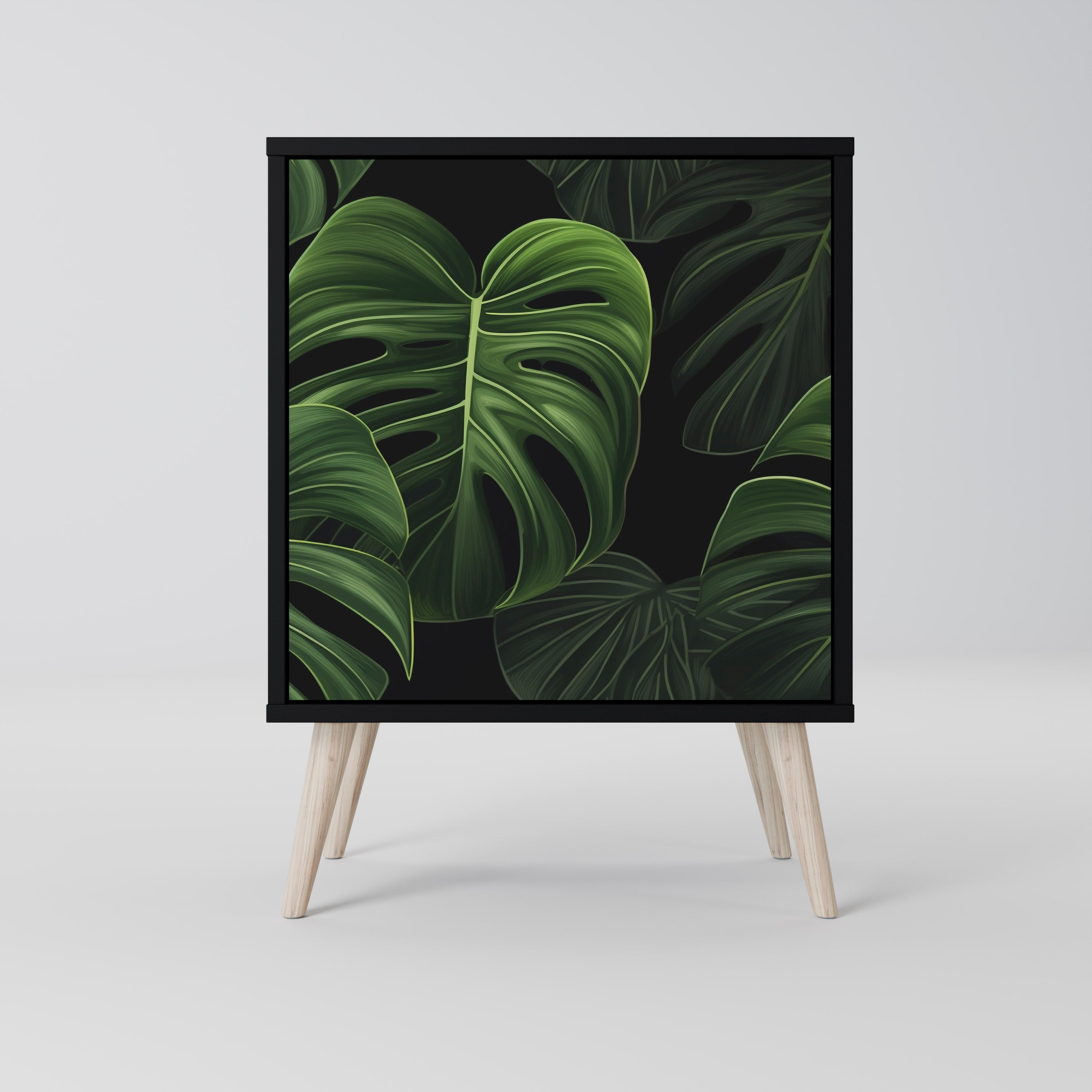 INFINITE MONSTERA Komoda 1-drzwiowa korpus Czarny