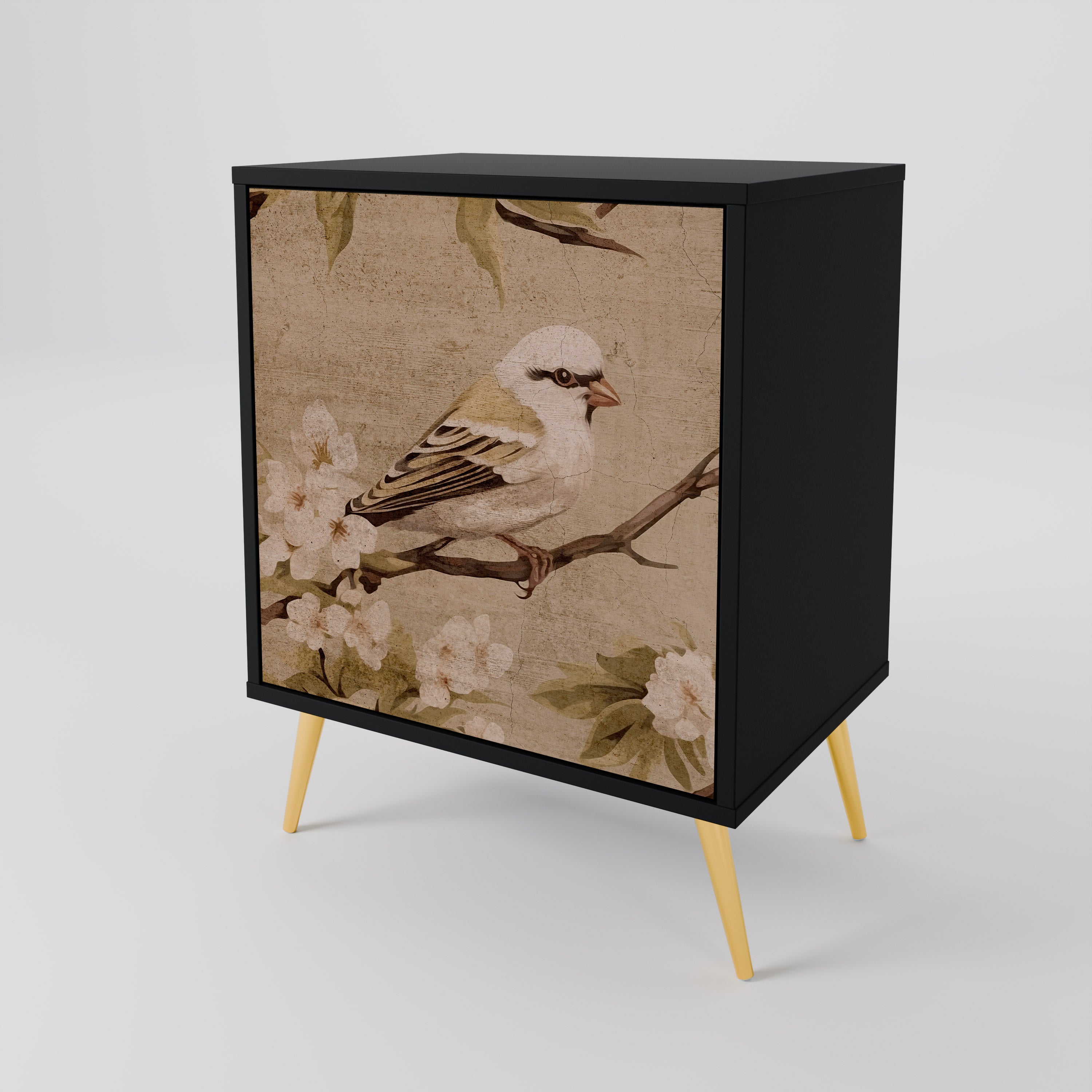 PETAL DISTINGUISH Komoda 1-drzwiowa korpus Czarny